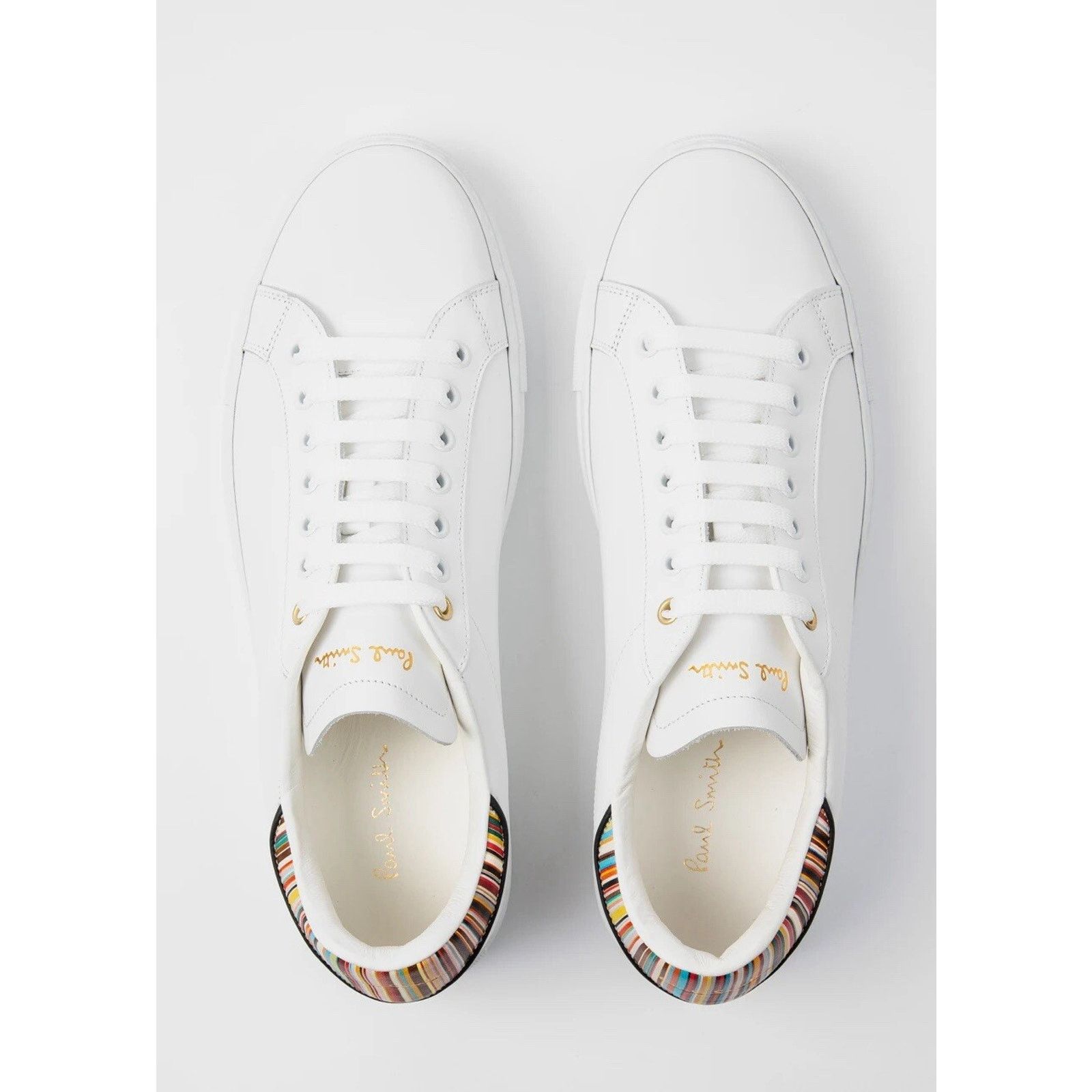 Paul Smith NWT $475 PAUL SMITH Leather MultiStripe Sneakers UK 7/US 8 Size US 7 / EU 40 - 4 Thumbnail
