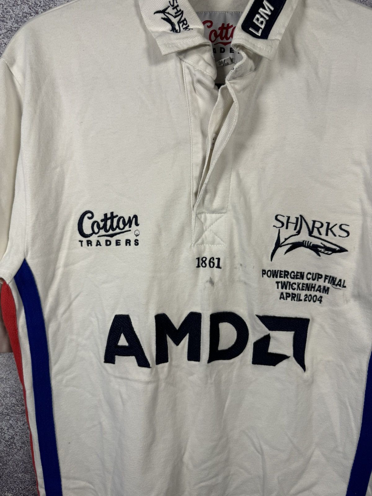 Cotton Traders × Vintage Vintage Sale Sharks Rugby Shirt S Cotton Traders 2004 Jersey Size US S / EU 44-46 / 1 - 6 Thumbnail