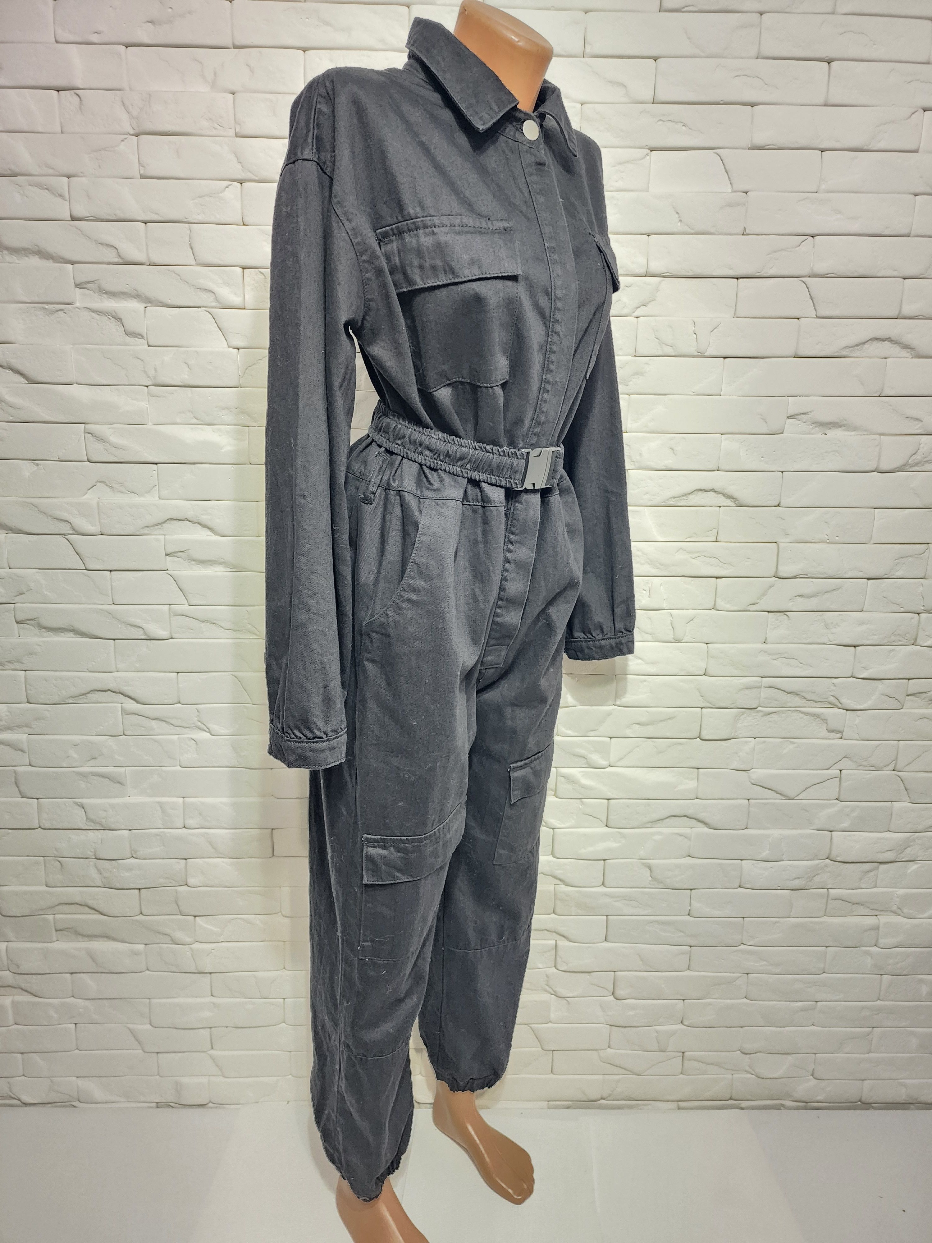 Denim & Co. Women's black jumpsuit made of reliable denim. Size 34" / US 12 / IT 48 - 3 Thumbnail