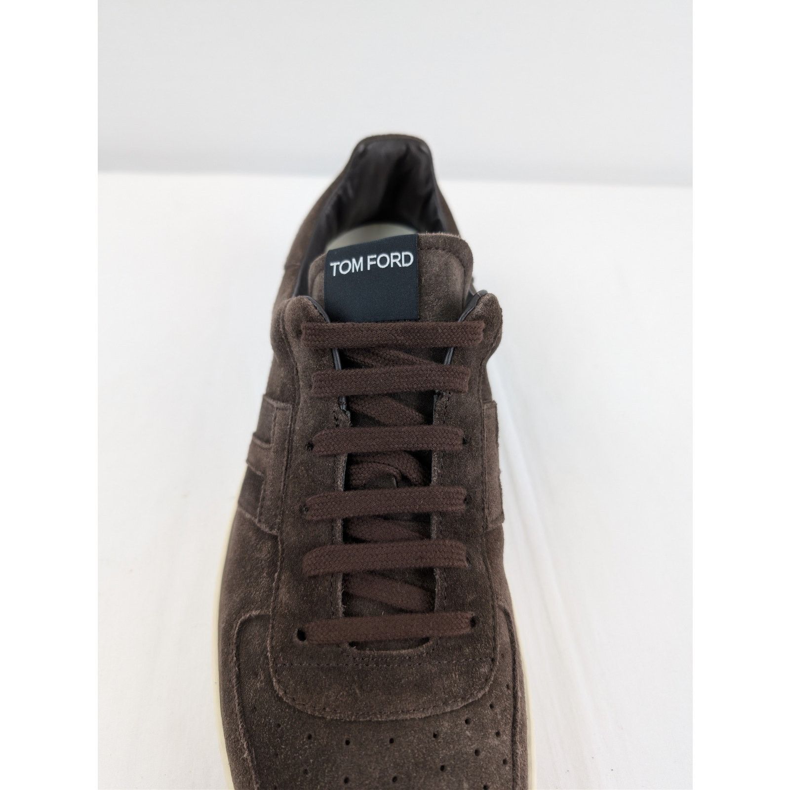 Tom Ford o1rshd1 Suede Low top Sneakers shoe in Dark Brown Size US 11 / EU 44 - 14 Thumbnail