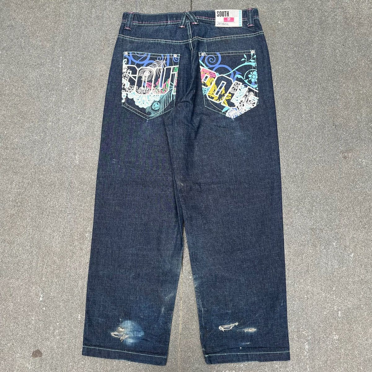 Southpole × Vintage Crazy Vintage South Pole Embroidered Denim Jeans Size US 36 / EU 52 - 1 Thumbnail