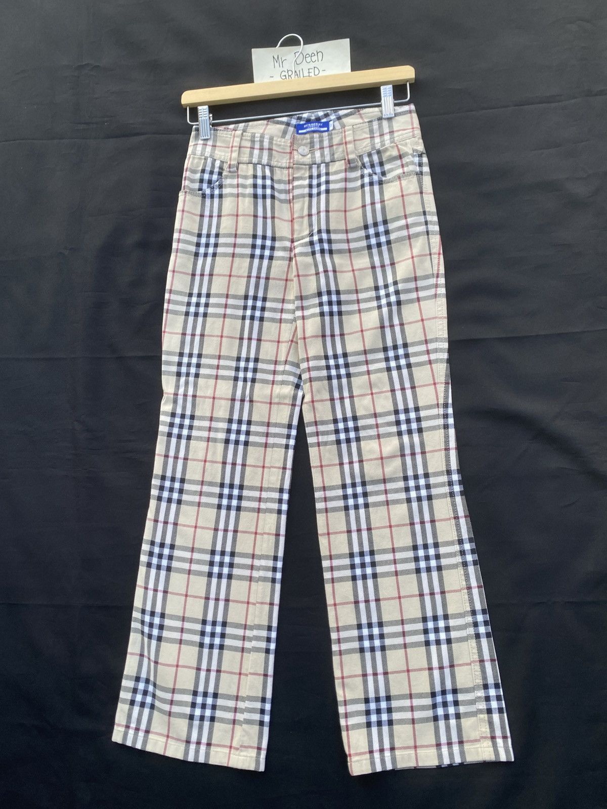 Burberry Rare Burberry Brown Checkered Casual Pants Size US 27 - 4 Thumbnail