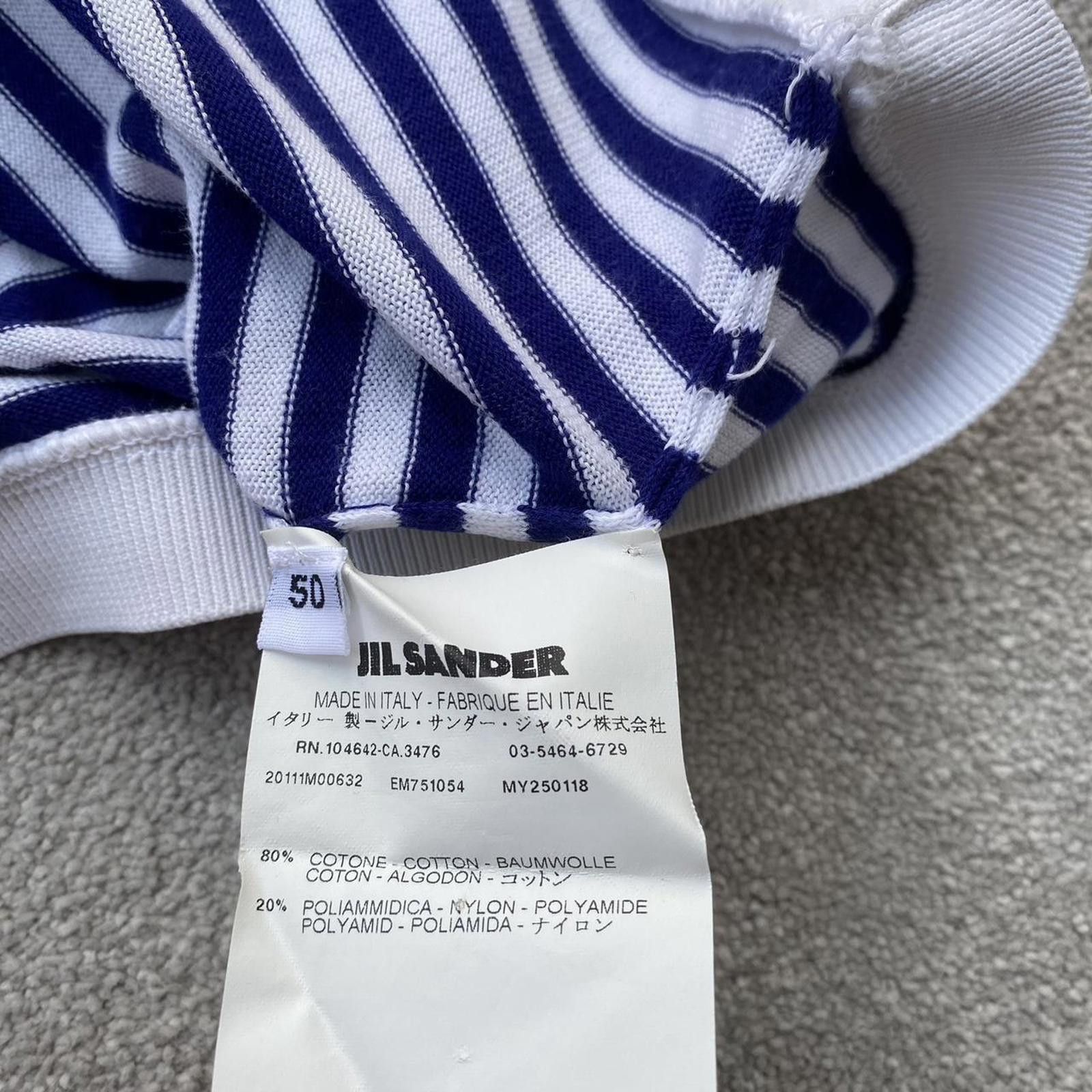 Jil Sander Jil Sander Striped Polo Shirt. Size US M / EU 48-50 / 2 - 5 Thumbnail