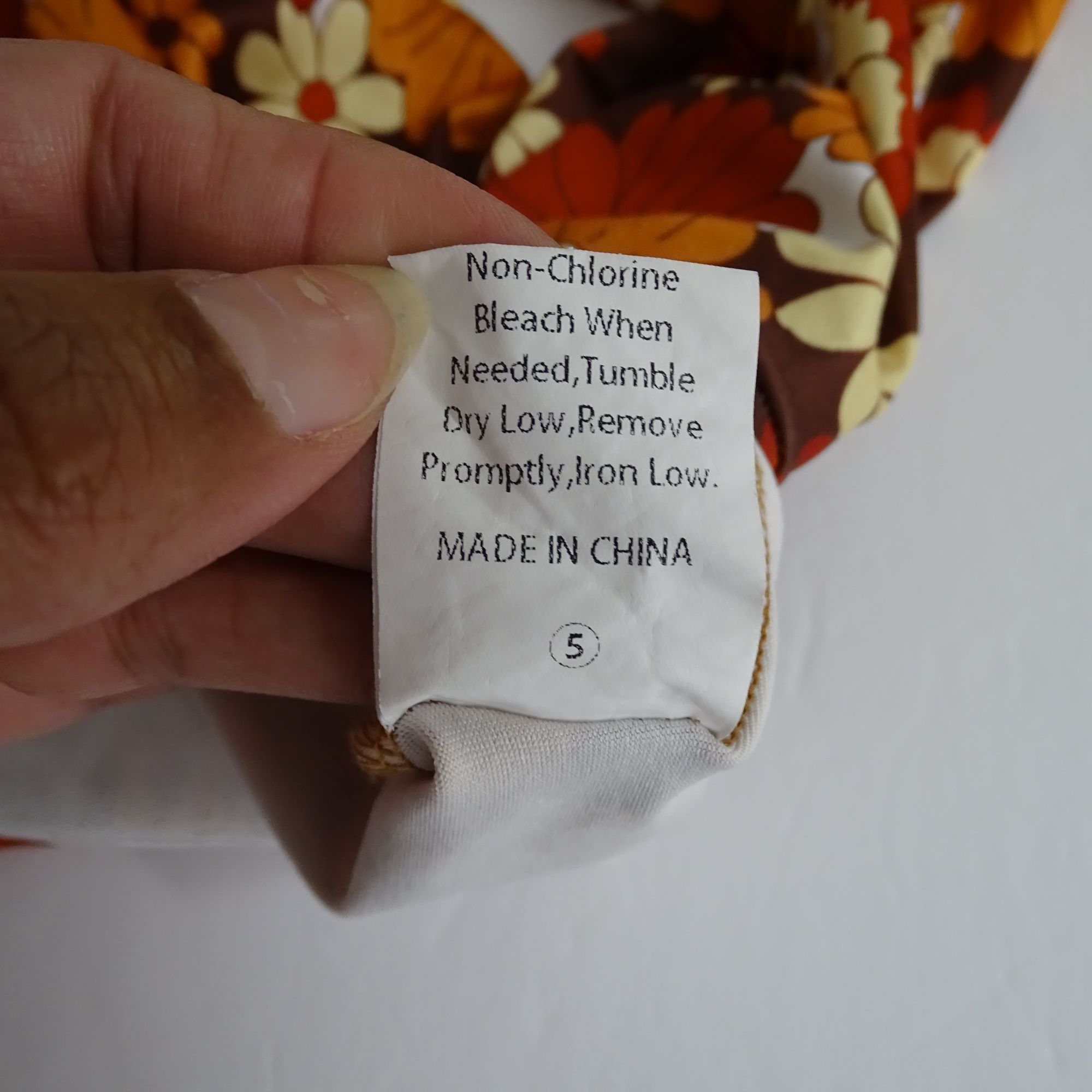 Shein Shein Curve Retro Floral Brown 2-Pc Top & Skirt Size OXL 12 Size 31" - 8 Thumbnail