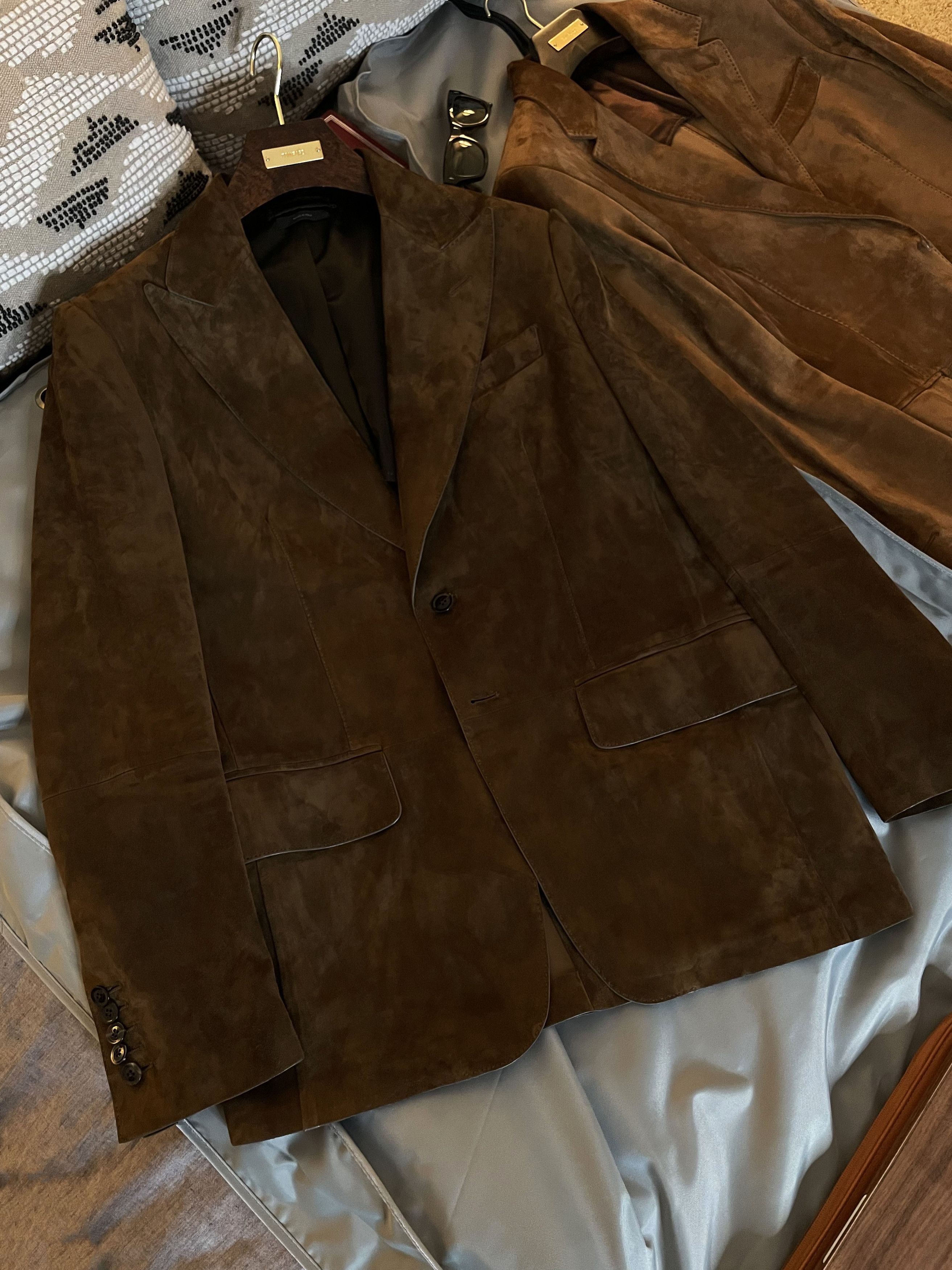 Tom Ford Ultimate Rare $10,700 w/tax TOM FORDSuede Blazer, Tom's Fave Size US L / EU 52-54 / 3 - 14 Thumbnail