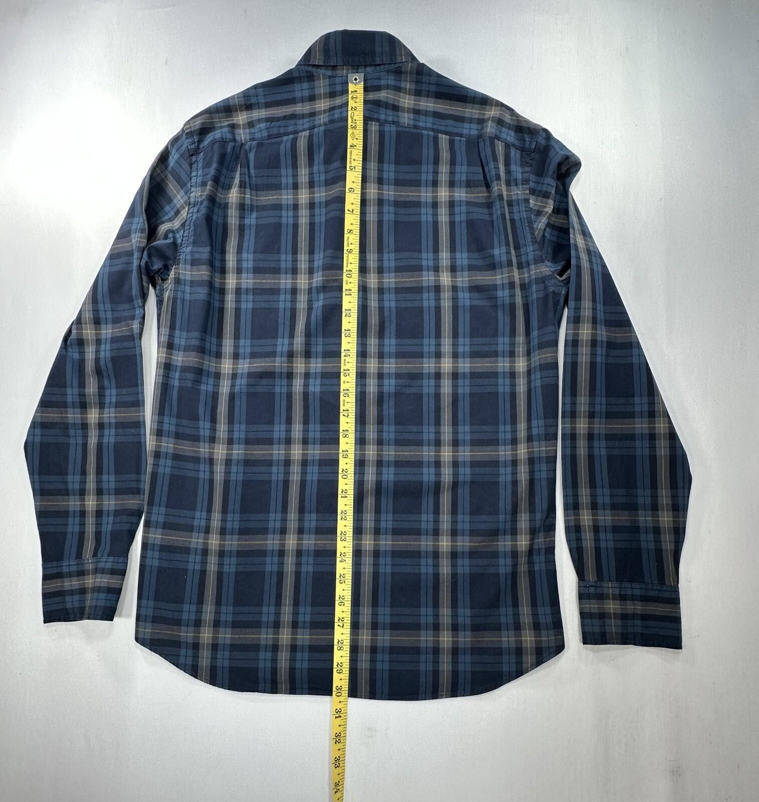 H&M J Crew Flex Washed Slim Plaid Oxford Button-Up Blue Mens M Size US M / EU 48-50 / 2 - 3 Thumbnail