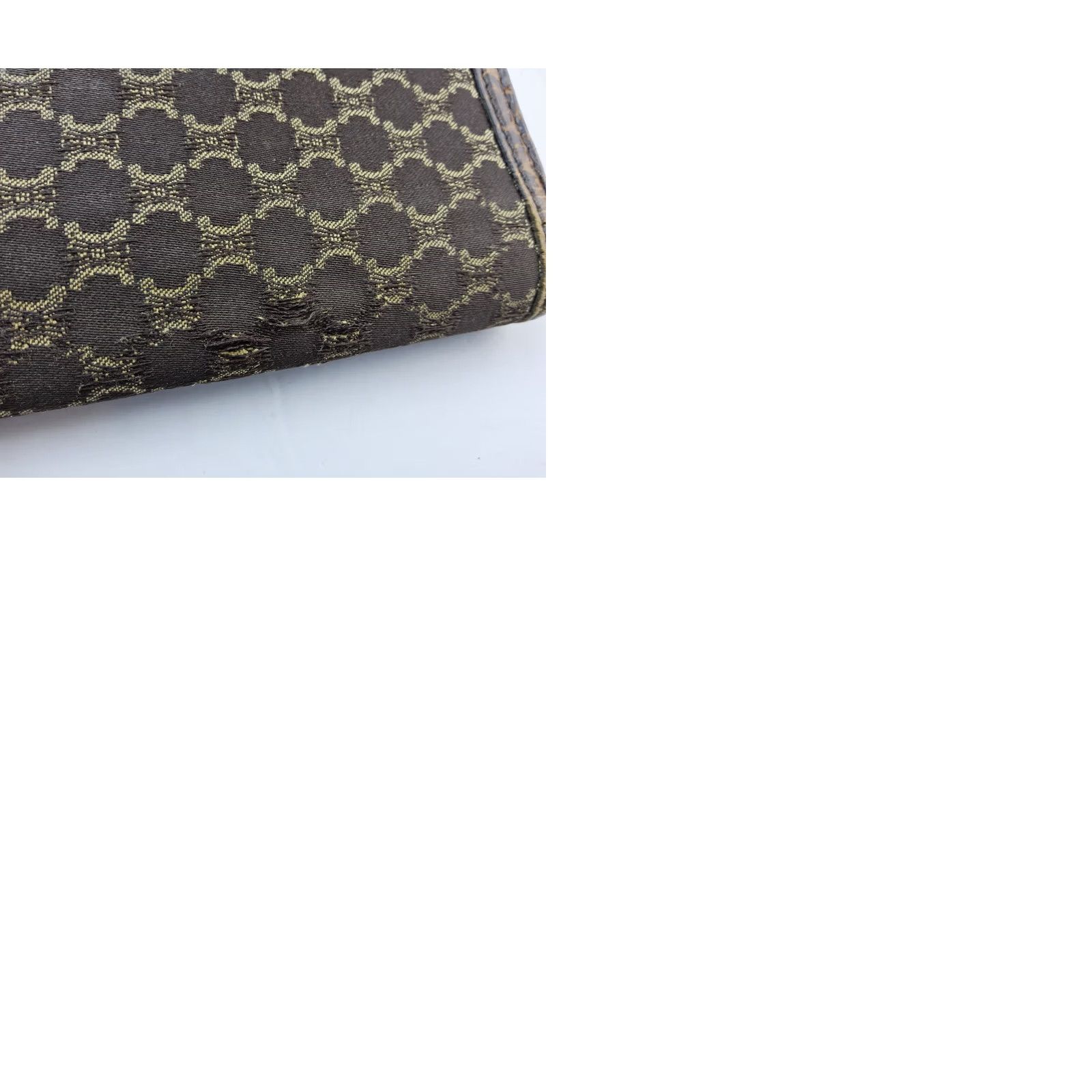 Celine CELINE Wallet Snap Full Size Logo Macadam Pattern Women Brown Size ONE SIZE - 9 Thumbnail