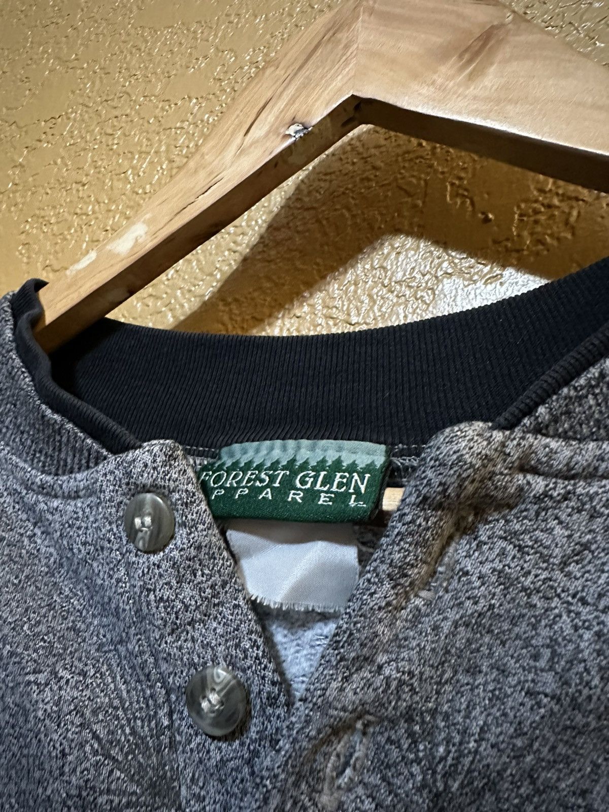 Vintage 🍂 Vintage 90s Wolves Henley Pullover Sweatshirt Size US L / EU 52-54 / 3 - 10 Thumbnail