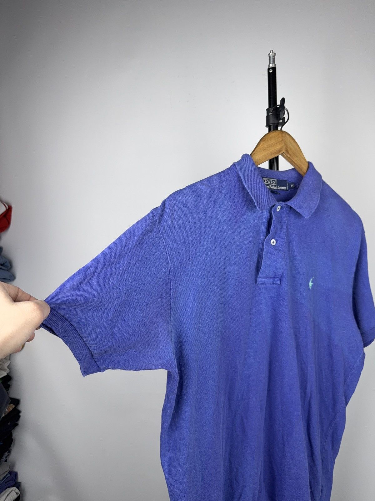 Polo Ralph Lauren Retro 90s Polo Ralph Lauren Faded Blue Polo Shirt Classic M Size US M / EU 48-50 / 2 - 4 Thumbnail