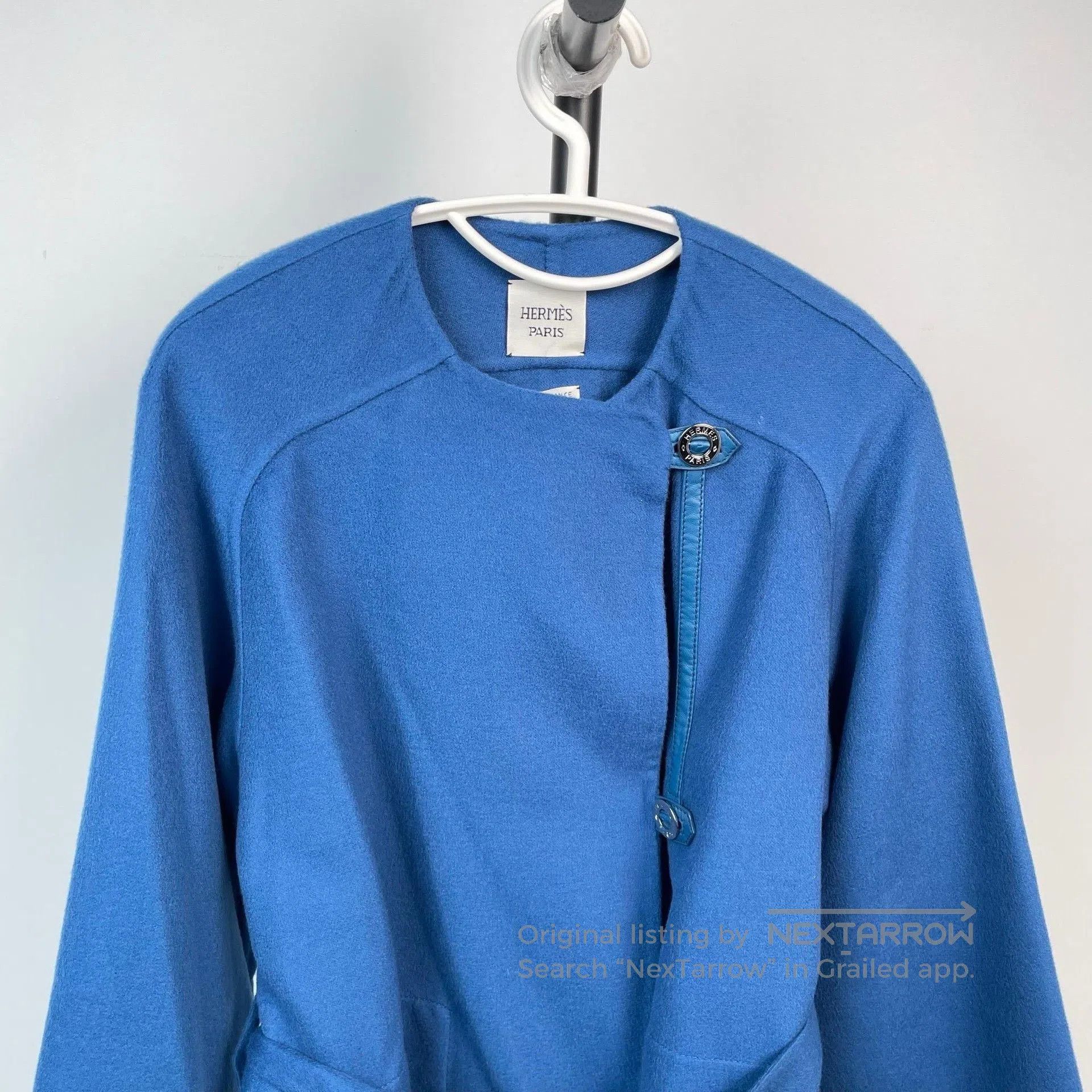 Hermes Hermes Blue Short Cashmere Coat. Size XS / US 0-2 / IT 36-38 - 3 Thumbnail