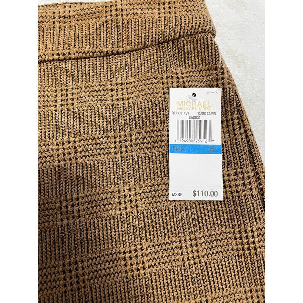 Michael Kors NWT New $110 Michael Kors Brown Plaid Stretch Pants Size XL Size 38" / US 16 / IT 52 - 8 Thumbnail
