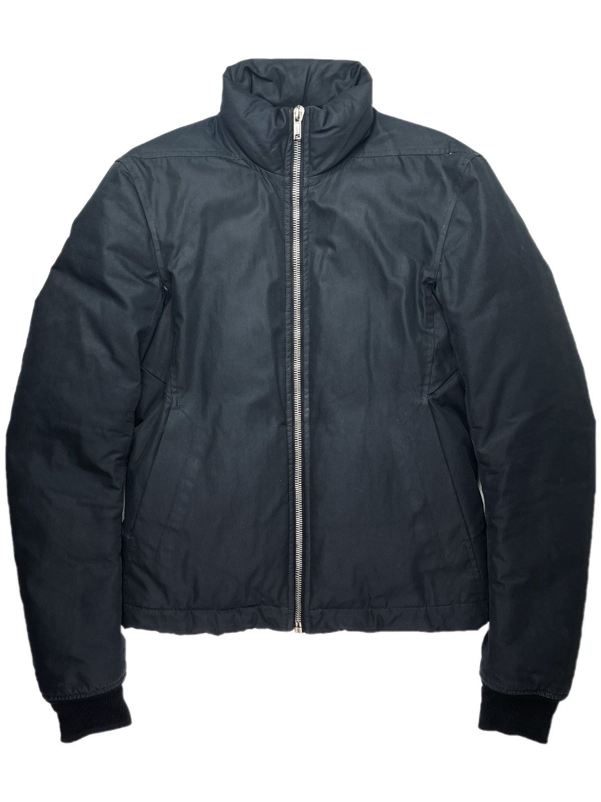 image of Fw11 Rick Owens Limo Waxed Puffer Jacket in Black, Men's (Size Small)