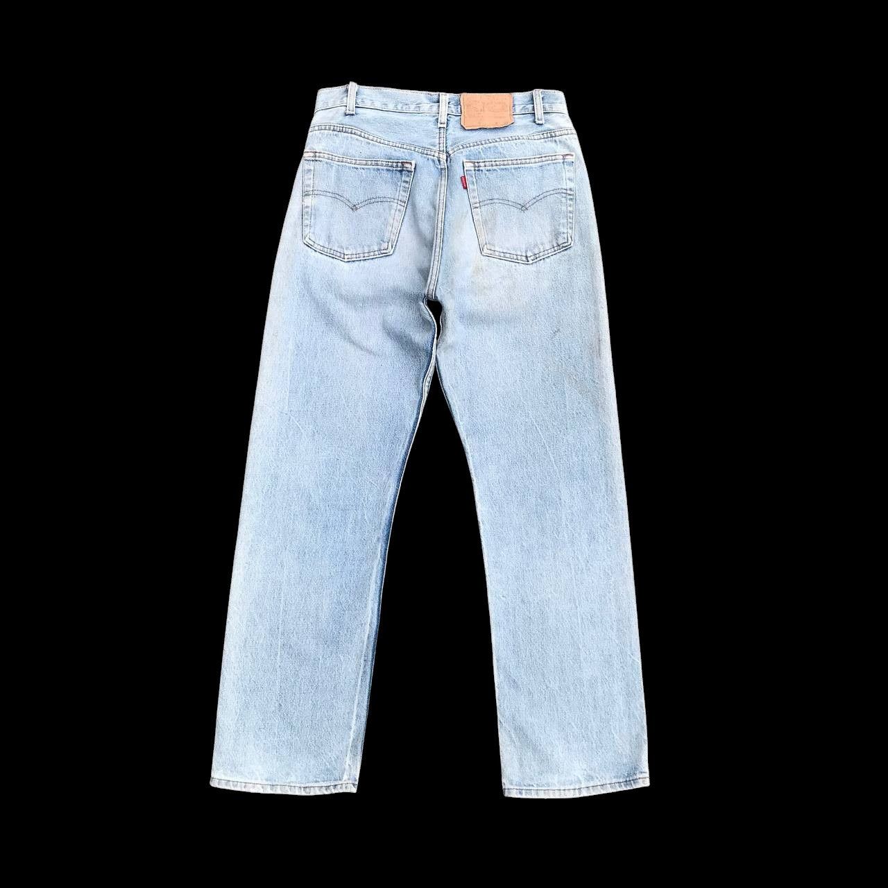 Levi's Vintage Clothing 80S Vintage Levis 501 USA lightwash dirty Stain W29x28 inch Size US 29 - 15 Thumbnail
