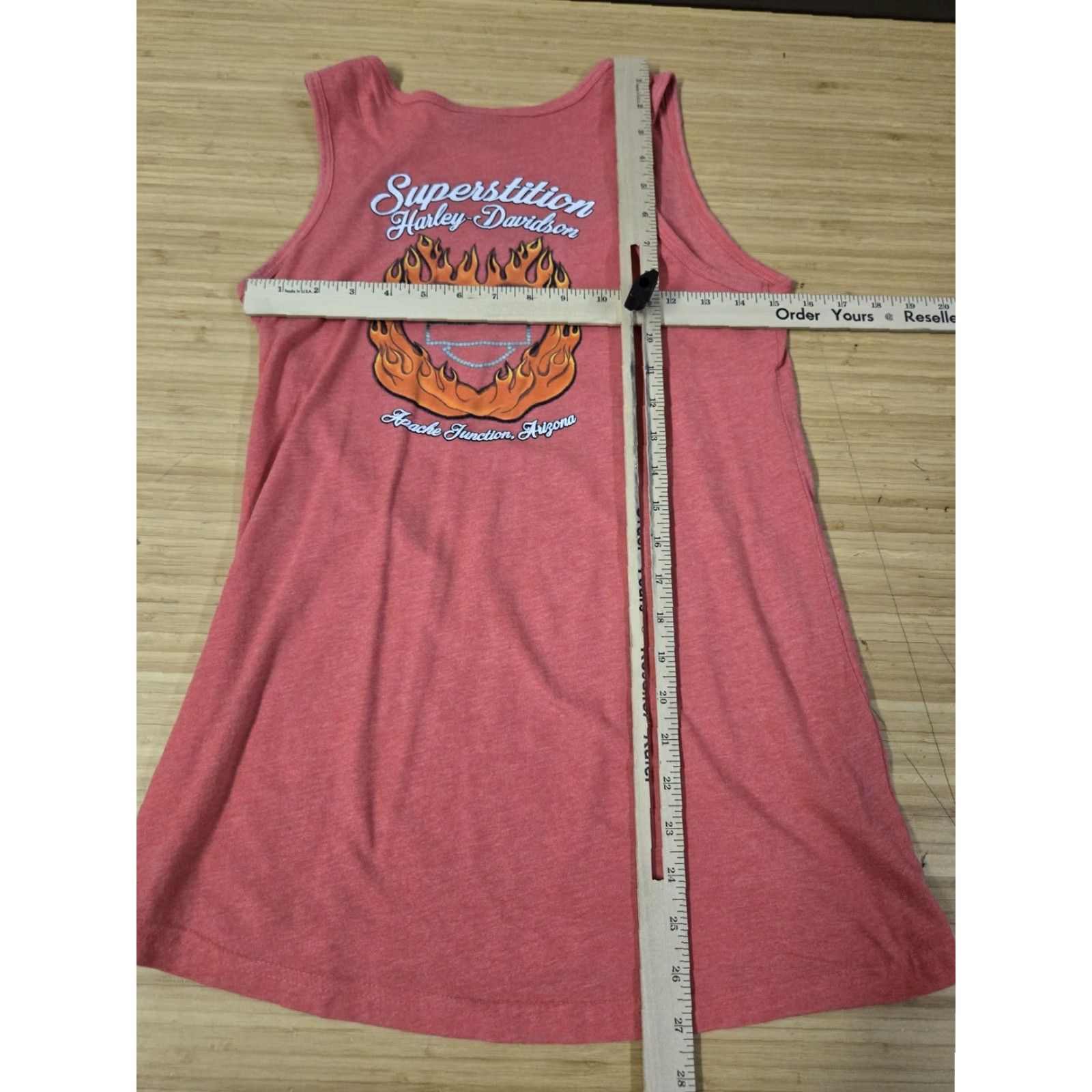 Harley Davidson VINTAGE Harley-Davidson Shirt Womens Large Pink Tank Top Superstition Arizona Flame Graphic Size M / US 6-8 / IT 42-44 - 6 Thumbnail