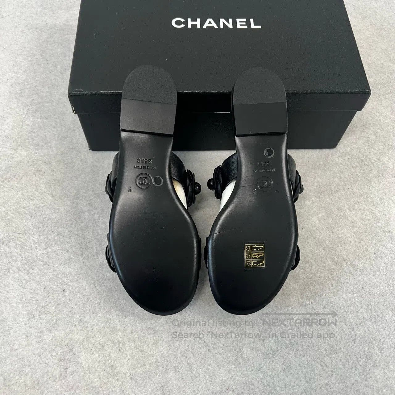 Chanel Chanel Camellia dia`mond-patterned slippers| Size US 5 / IT 35 - 5 Thumbnail