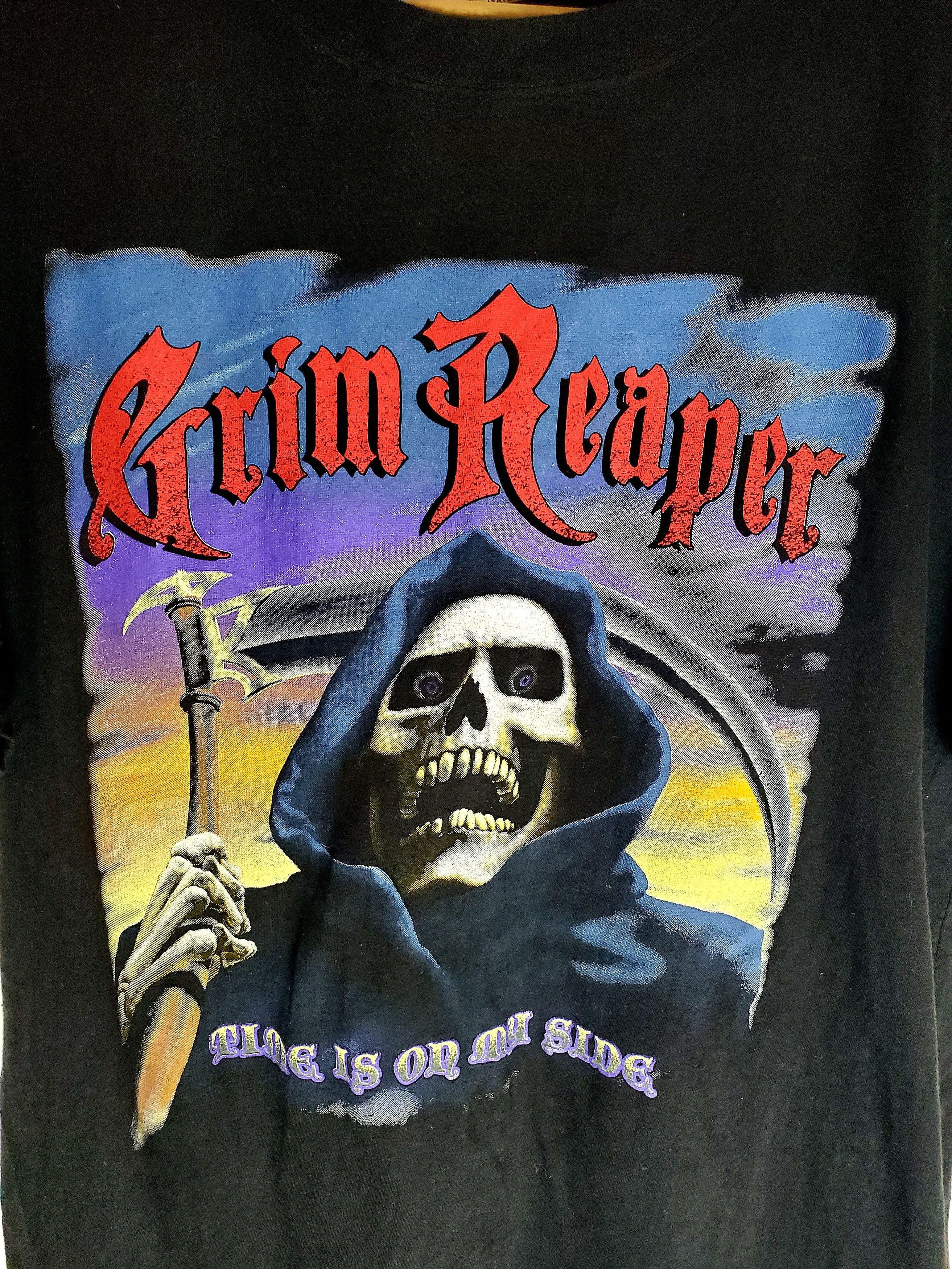 Harley Davidson × Vintage Vintage 90s Grim Reaper ‘Time Is On My Side’ T Shirt Size Xl Size US XL / EU 56 / 4 - 2 Thumbnail