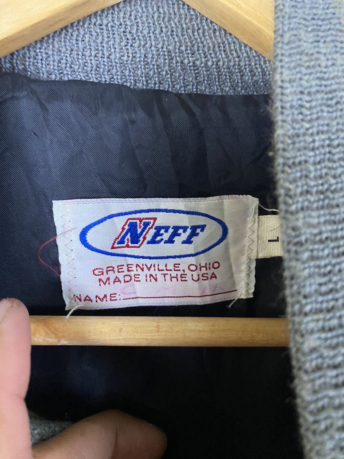 NEFF Vintage NEFF Varsity Wool Leather Jacket 1994 Size US L / EU 52-54 / 3 - 9 Thumbnail
