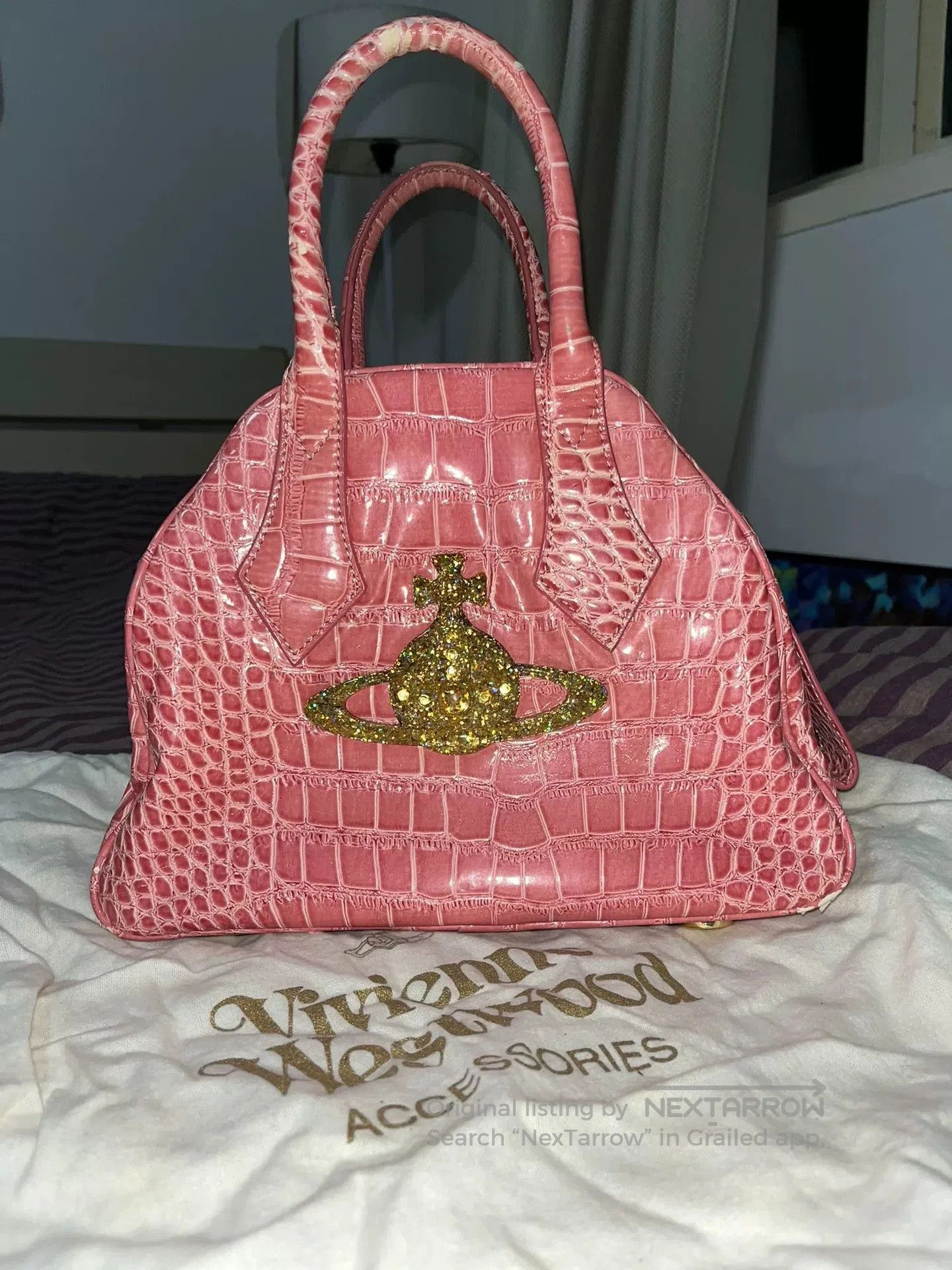 Vivienne Westwood Vivienne Westwood Pink Bowling Bag. Size ONE SIZE - 1 Thumbnail