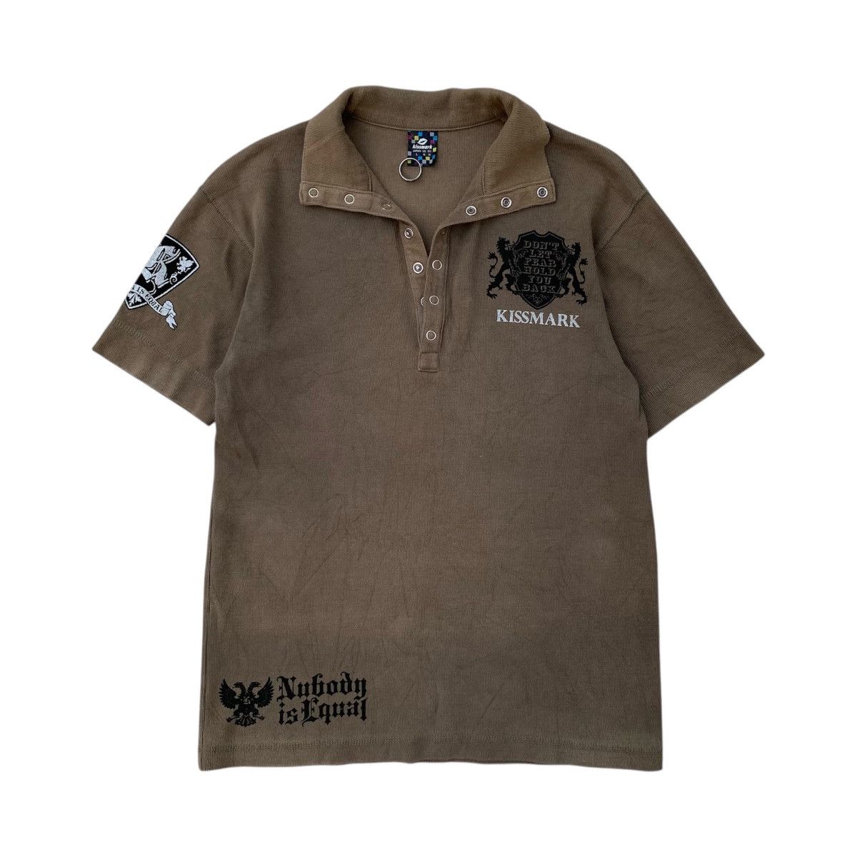Japanese Brand Kissmark Poem Y2K Style Polos Shirt Size US M / EU 48-50 / 2 - 1 Thumbnail