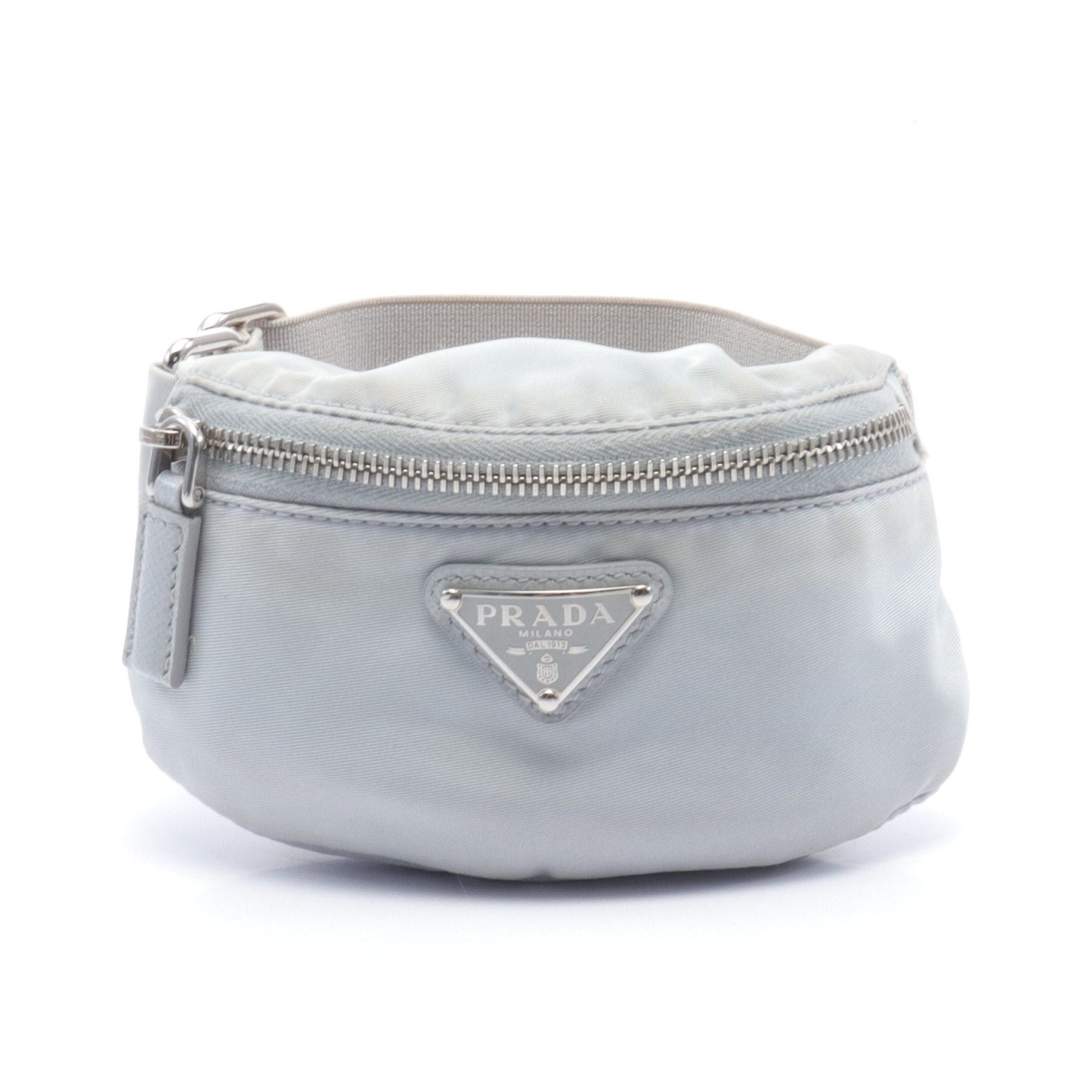image of Prada List Pouch Nylon Light Blue, Women's