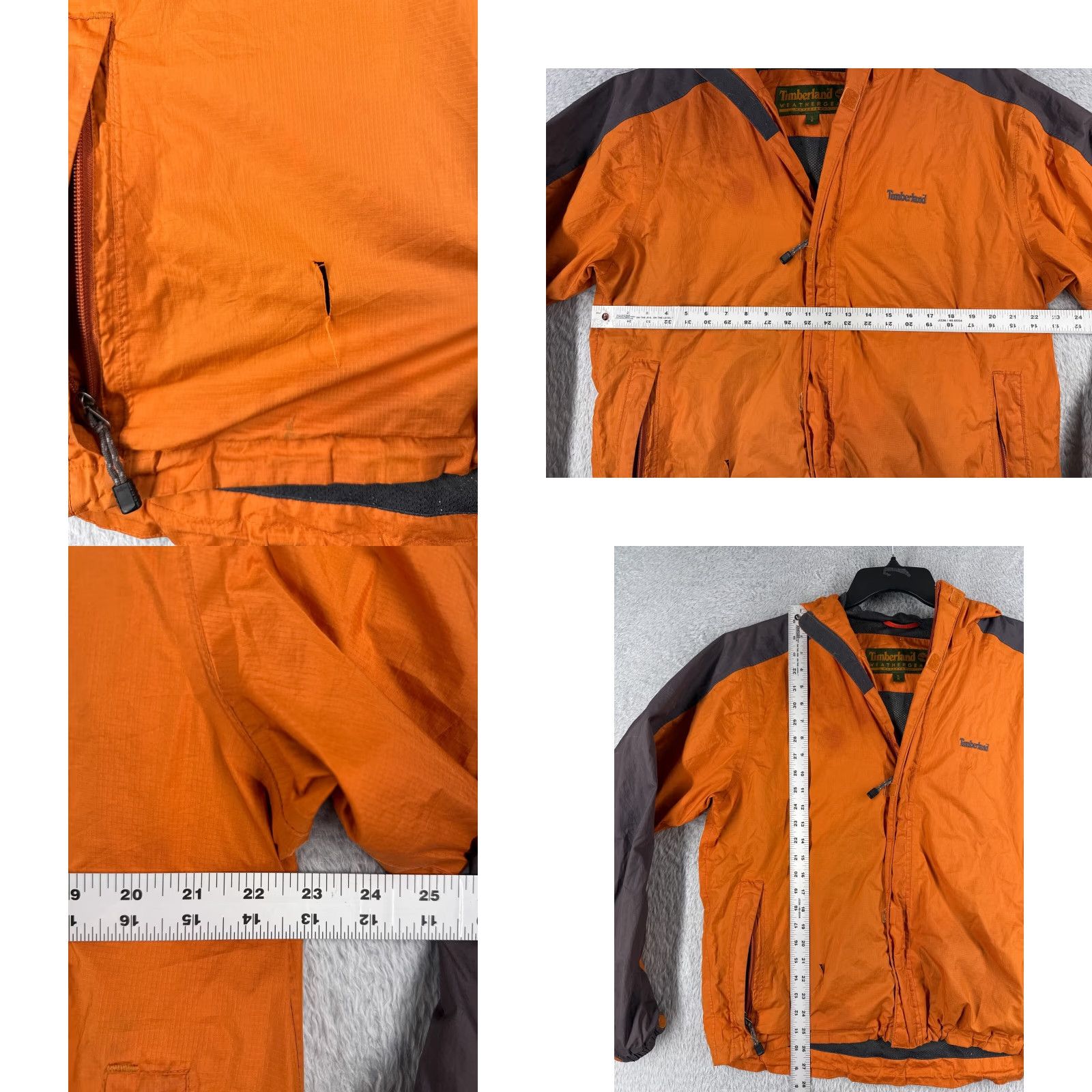 Timberland Timberland Jacket Mens Large Orange Full Zip Hooded Windbreaker Indoor Outdoor Weathergear 90s? Size US L / EU 52-54 / 3 - 8 Thumbnail