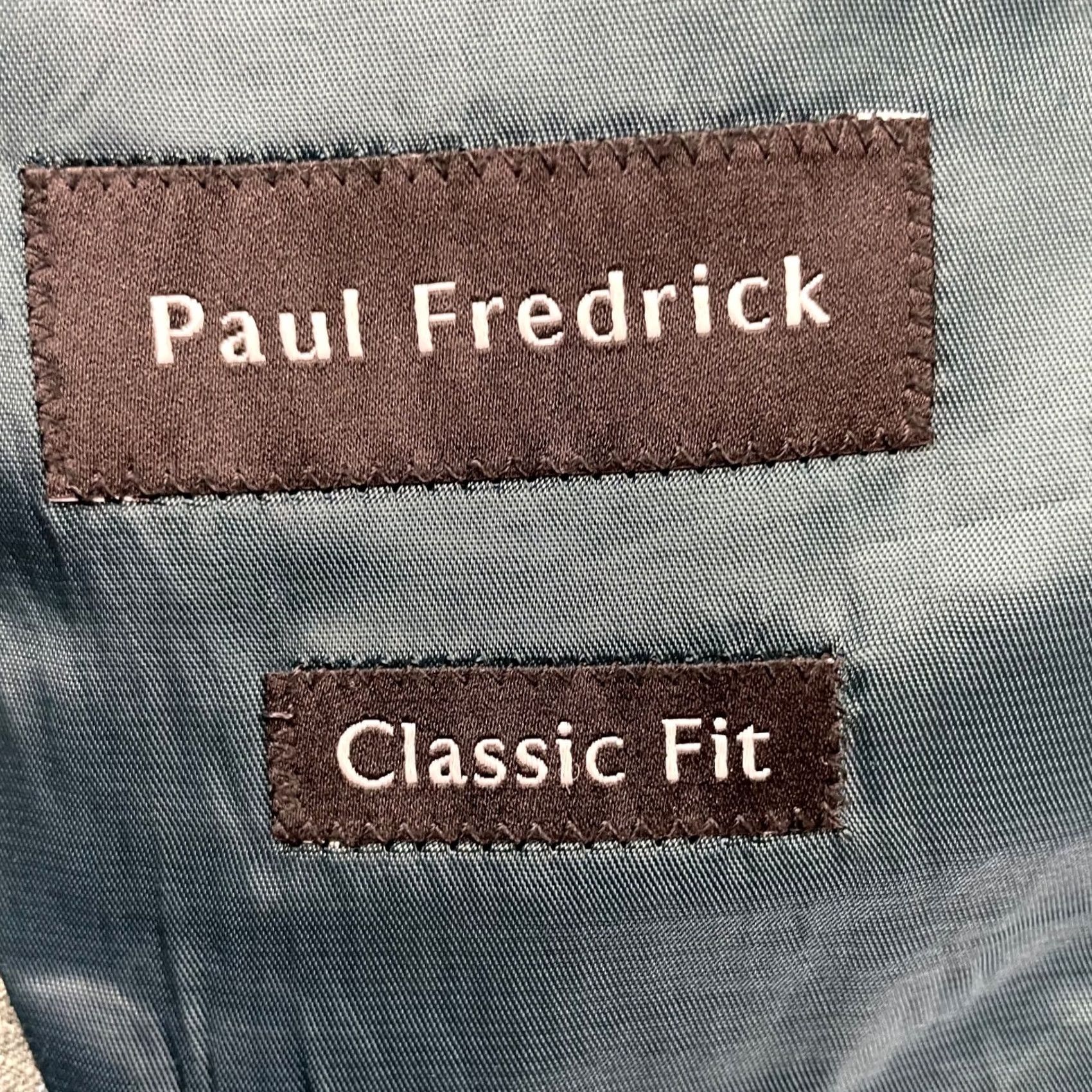 Vintage VINTAGE? No. Paul Fredrick Men's Lightweight Classic 2-Button Blazer Green/Blue Plaid 54R Size 54R - 5 Thumbnail