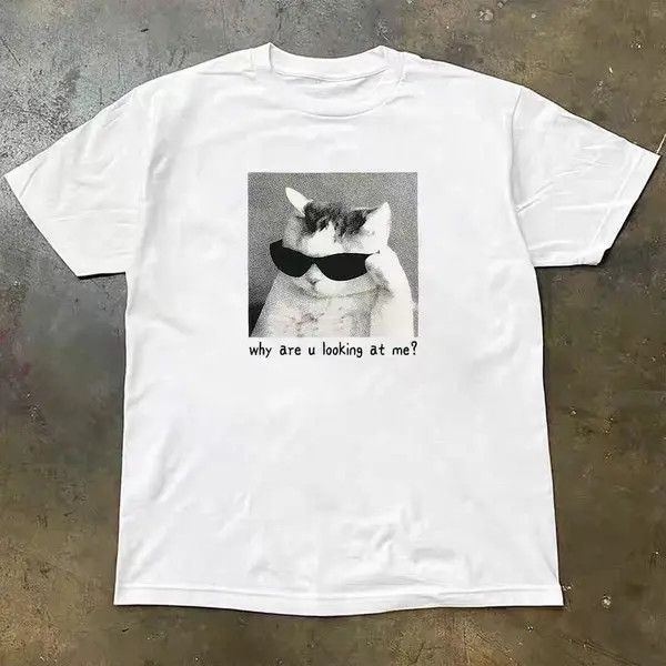 Japanese Brand Chiaki x Misa Street fashion cat pattern cotton t-shirt Size US M / EU 48-50 / 2 - 7 Thumbnail