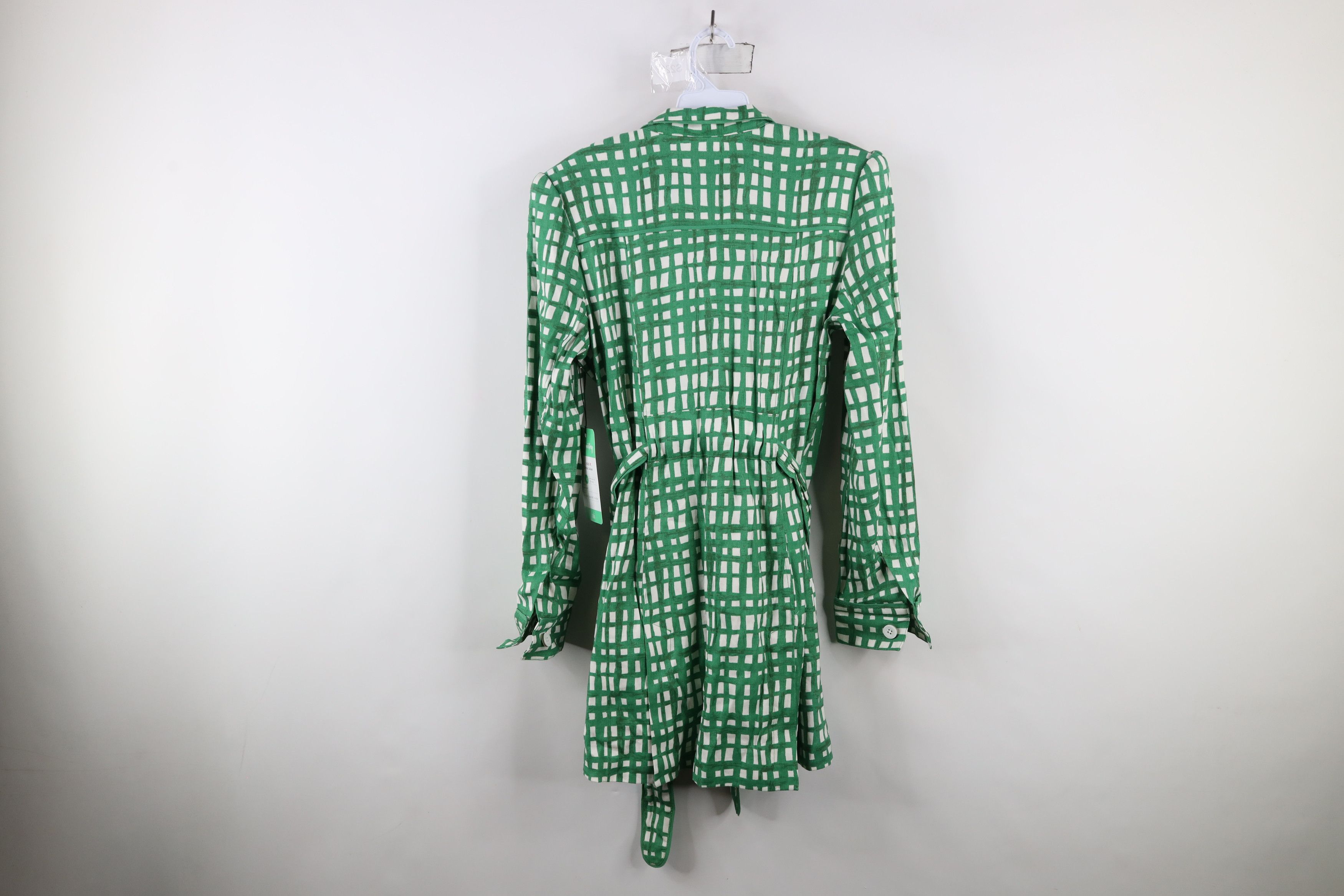 Vintage New Cabi Belted Circuit Full Button Jacket Coat Green Plaid Size M / US 6-8 / IT 42-44 - 11 Thumbnail