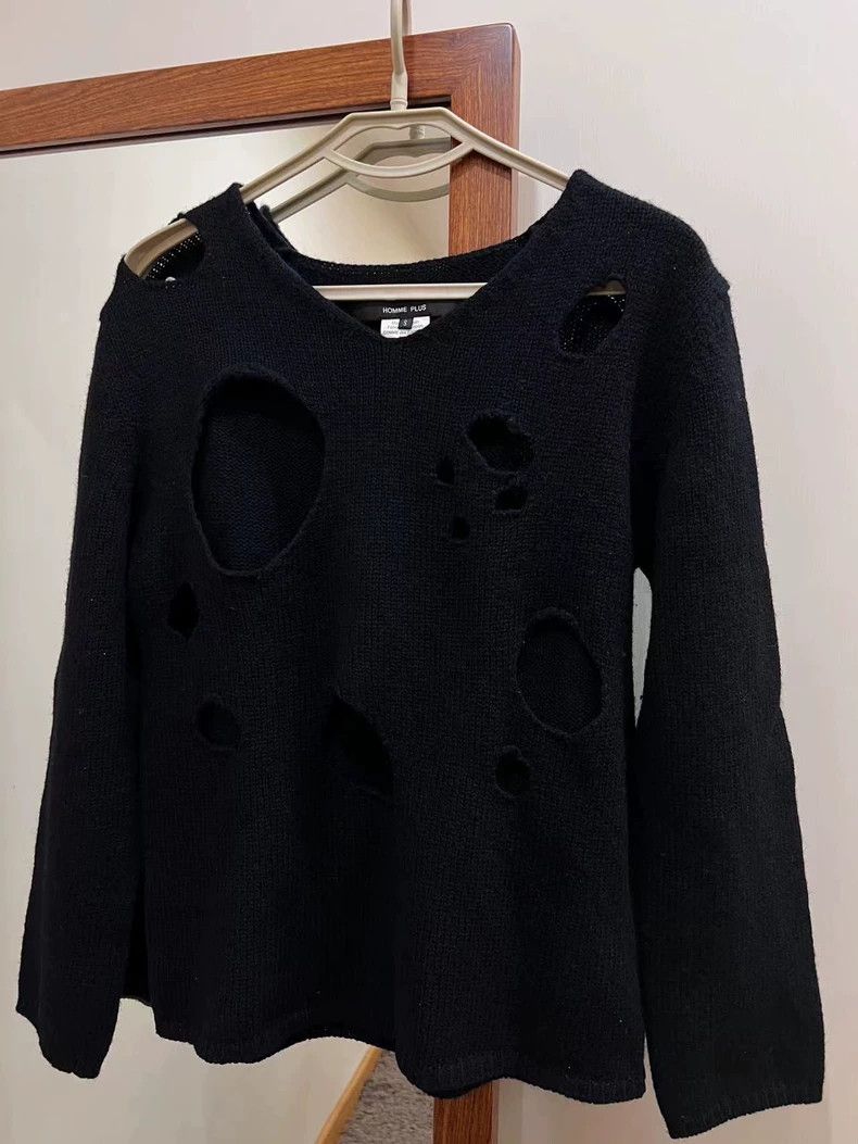 Comme des Garcons Comme des Garcons Homme Plus Distressed Sweater - dmc Size US S / EU 44-46 / 1 - 1 Thumbnail