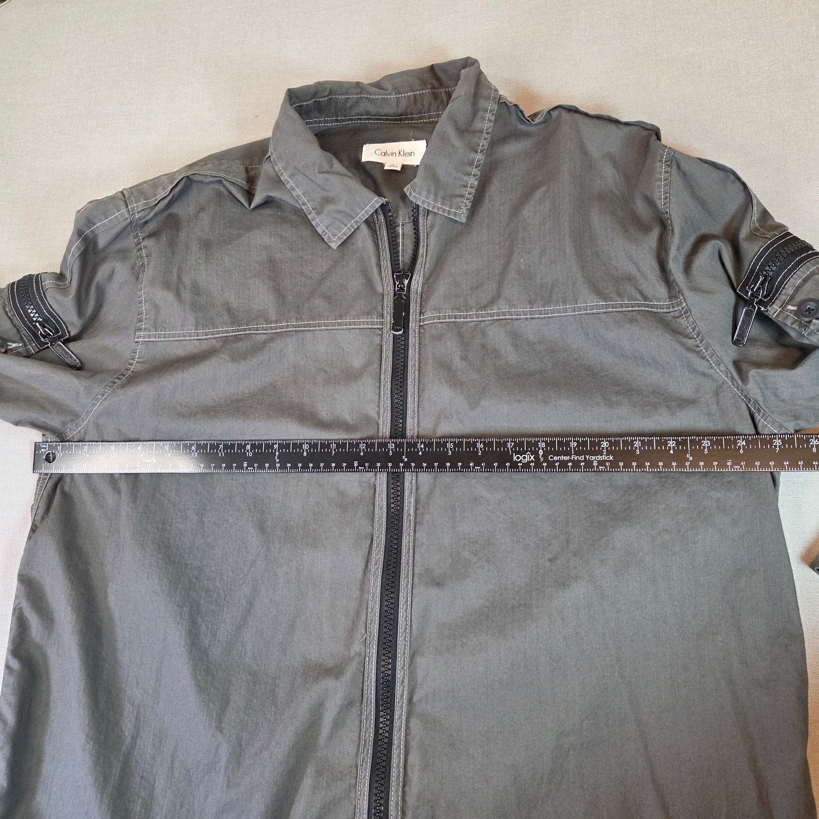 Calvin Klein Calvin Klein Full Zip Cotton Jacket XL Green 2000s Size US XL / EU 56 / 4 - 13 Thumbnail