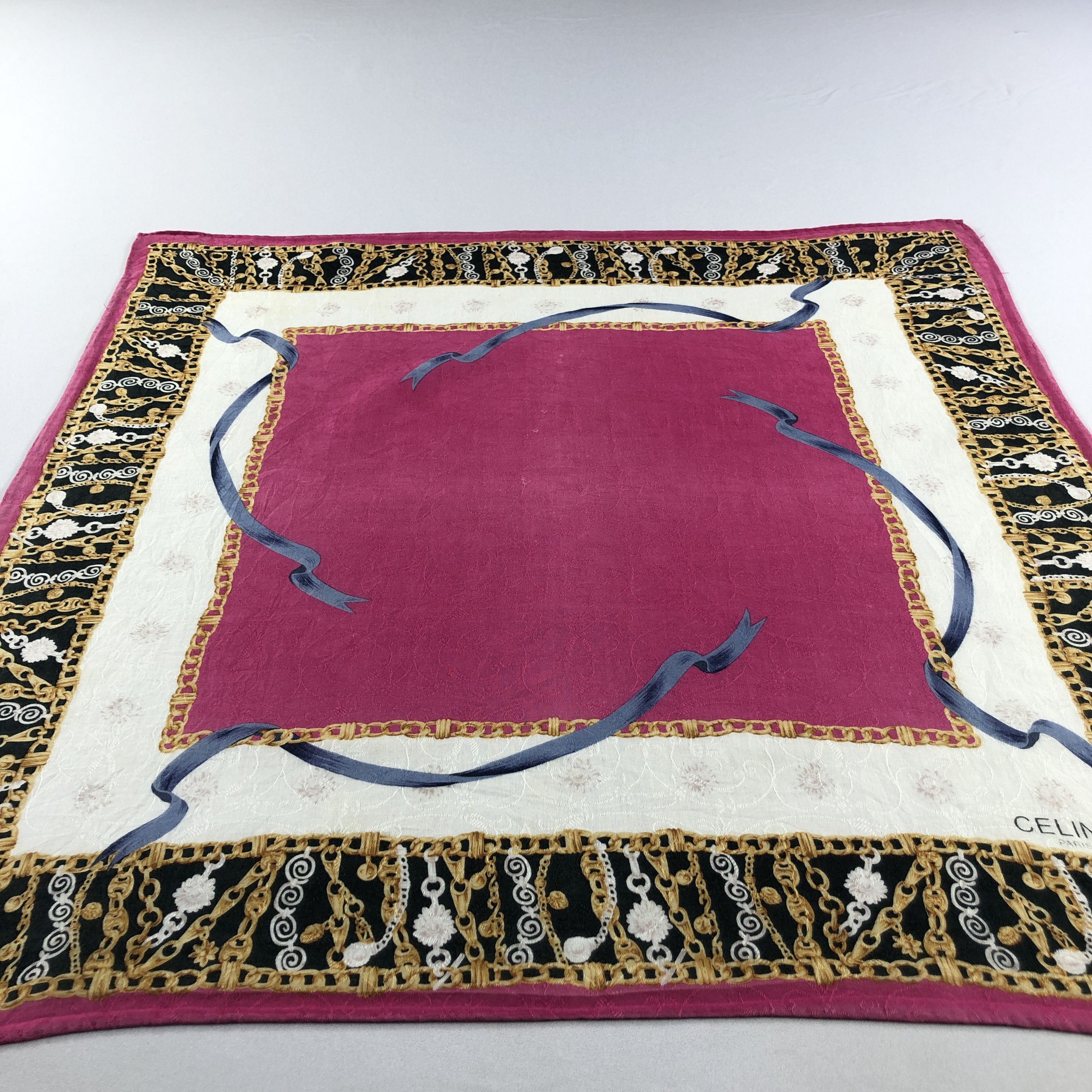 Celine × Vintage Celine Handkerchief Neckerchief Bandana H2578 Size ONE SIZE - 9 Thumbnail