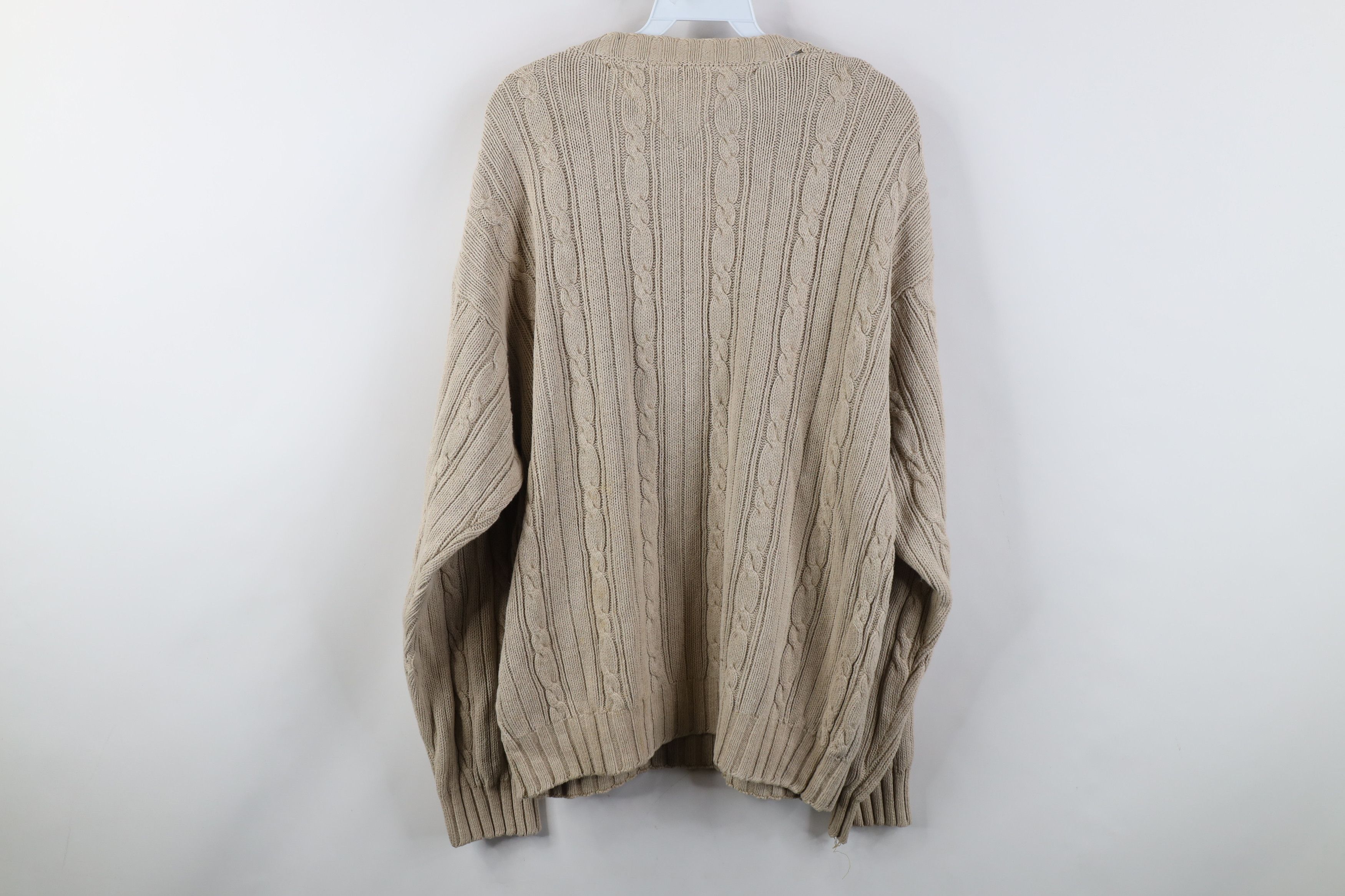 Tommy Hilfiger Vintage 90s Tommy Hilfiger Cable Knit Fisherman Sweater Size US L / EU 52-54 / 3 - 8 Thumbnail