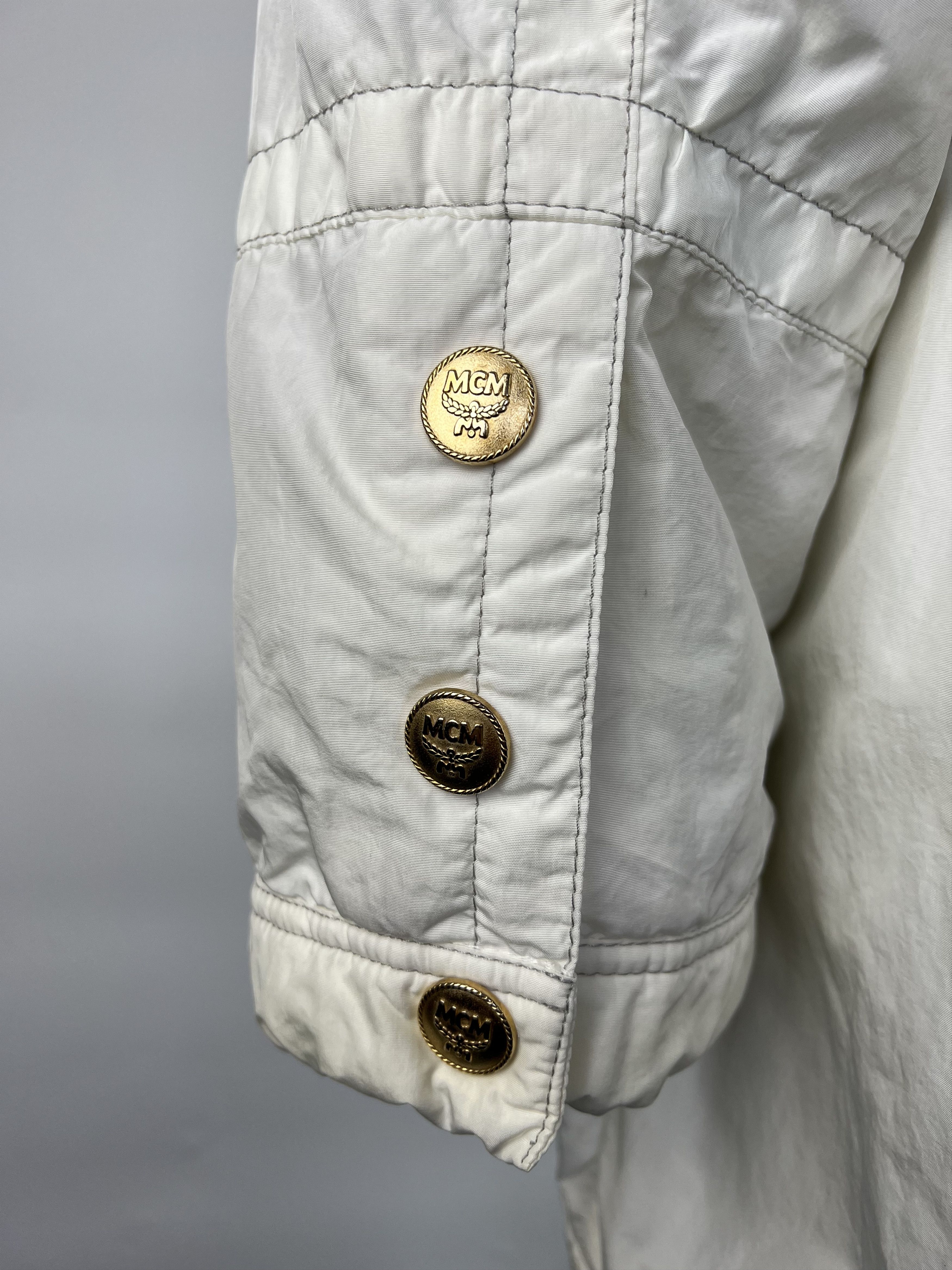 MCM × Vintage Rare Vintage MCM Women's Hooded Nylon Jacket Size 42 Size M / US 6-8 / IT 42-44 - 4 Thumbnail