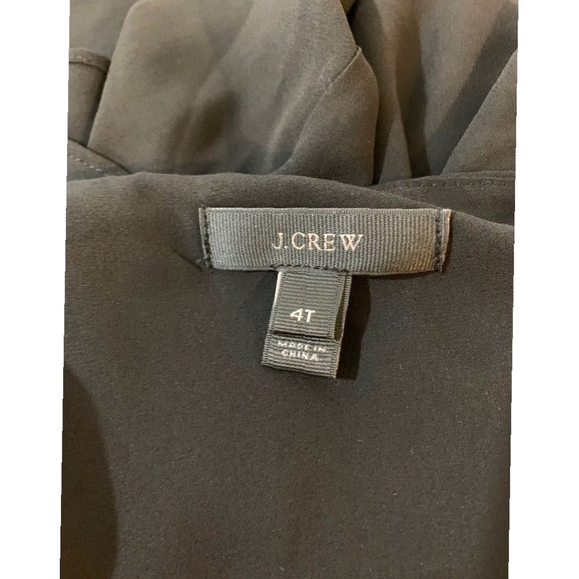 J.Crew J.Crew Blouse Tall Women's 4T Black Spaghetti Strap Ruffle Bodice Size S / US 4 / IT 40 - 8 Thumbnail