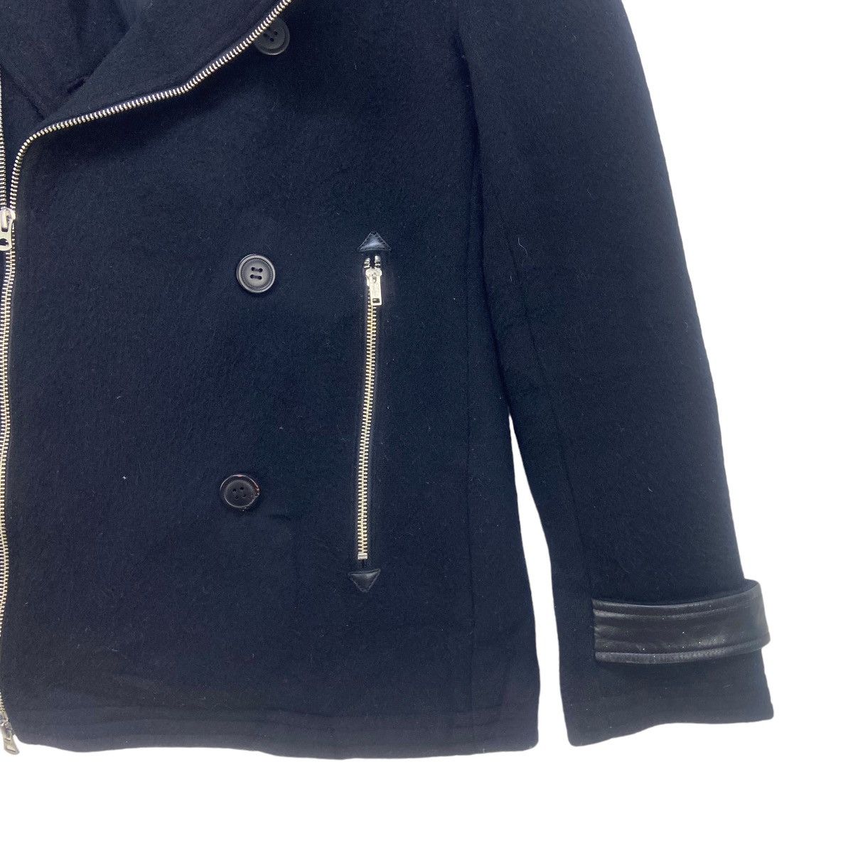 Giacometti Giacometti Biker Double Collar Wool Jacket Size US XS / EU 42 / 0 - 5 Thumbnail