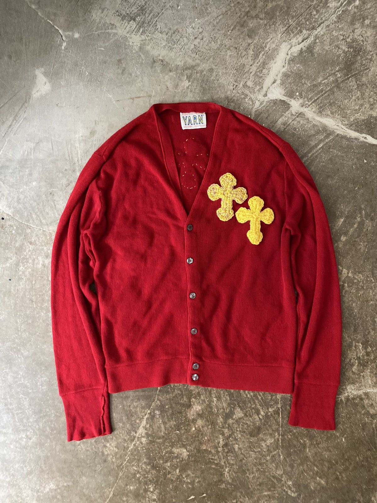 Japanese Brand Yarn Cardigan Chrome Hearts Thug Club Stone Island Kapital Size US L / EU 52-54 / 3 - 1 Thumbnail