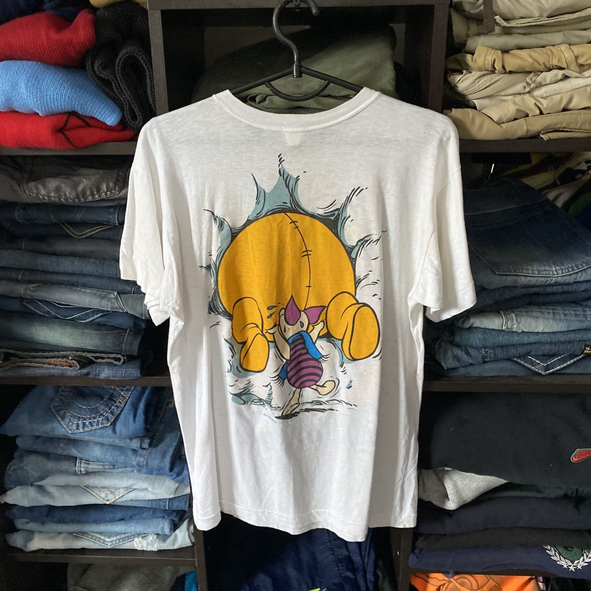 Disney Vintage Disney Winnie The Pooh 1986 big logo cartoon tee Size US M / EU 48-50 / 2 - 12 Thumbnail