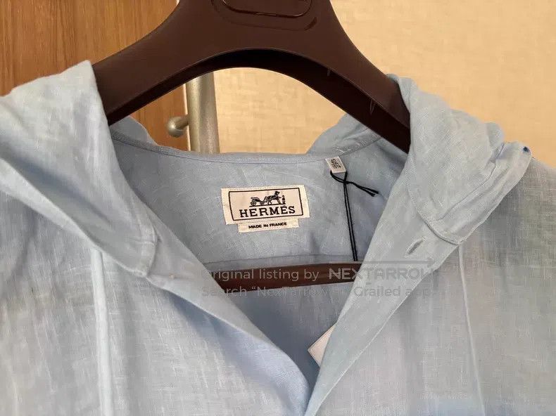 Hermes Hermes Men's hooded shirt jacket for spring and summer Size US XXS / EU 40 - 2 Thumbnail