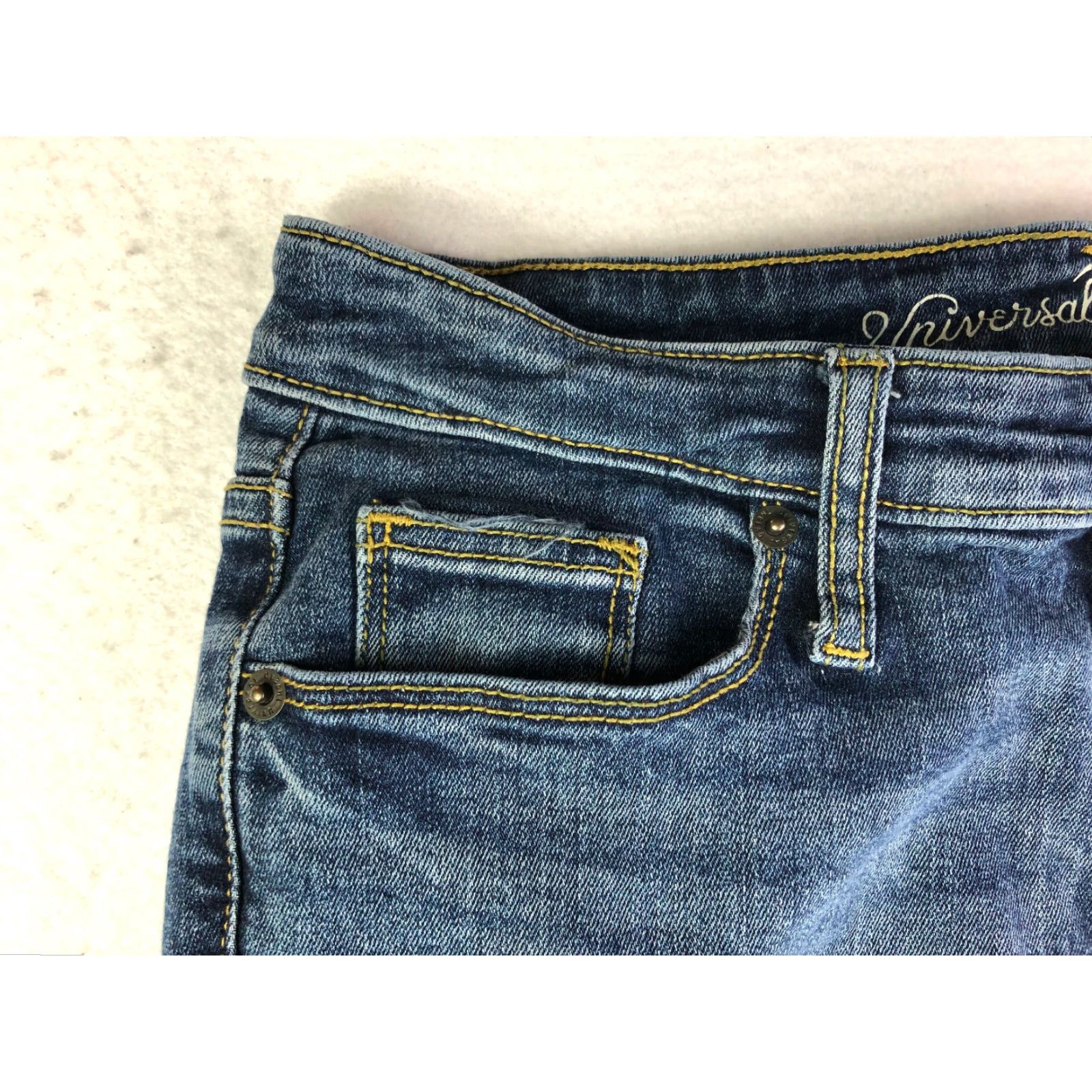 Vintage Universal Thread Juniors Jeans Mid Rise Skinny Size 6/28 Regular 27x27 Measured Size 28" / US 6 / IT 42 - 3 Thumbnail