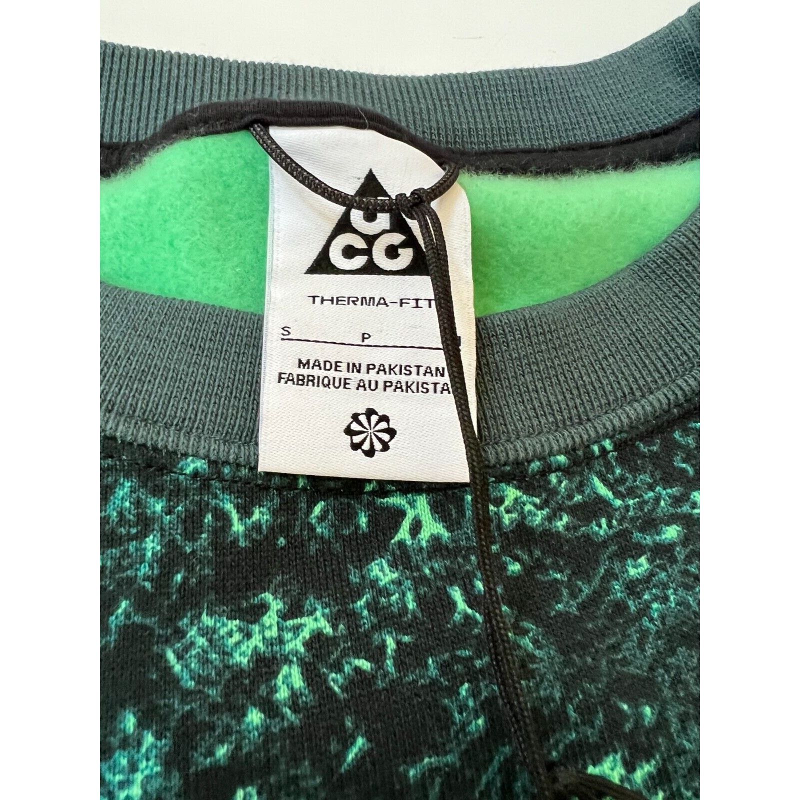 Nike ACG Therma FIT Tuff Fleece Crew Spring Green Unisex S