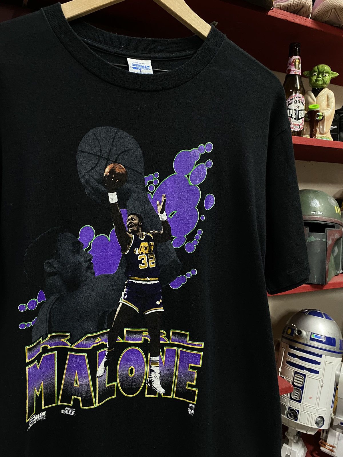 NBA Vintage 90’s Salem Utah Jazz Karl Malone T-Shirt Large Size US L / EU 52-54 / 3 - 1 Thumbnail