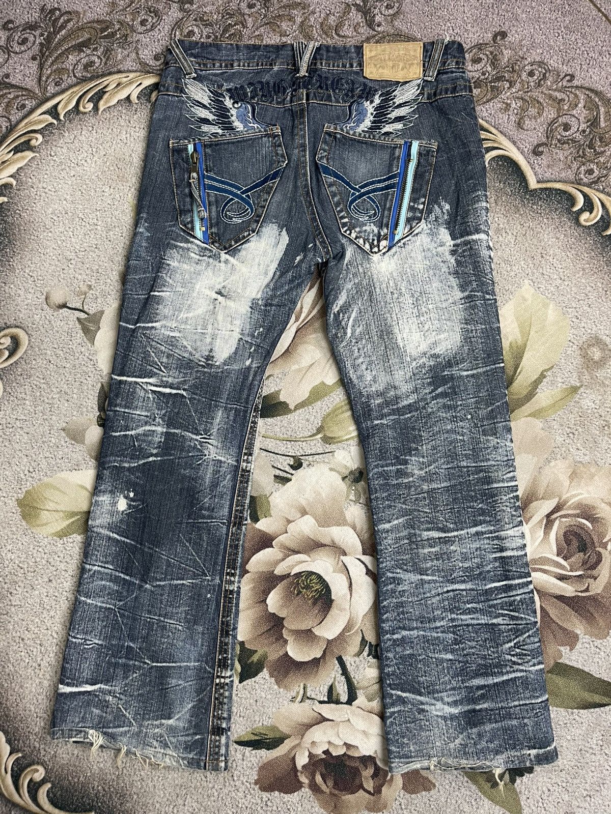 Japanese Brand Sky Bomber Jeans Streetwear Size US 35 - 24 Thumbnail