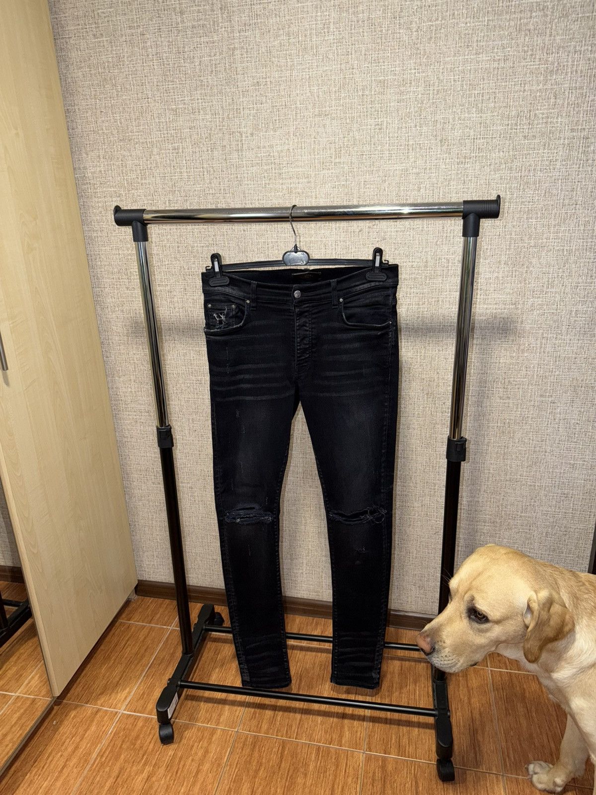 Amiri AMIRI SLASH SLIM JEANS IN AGED BLACK Size US 32 / EU 48 - 1 Thumbnail