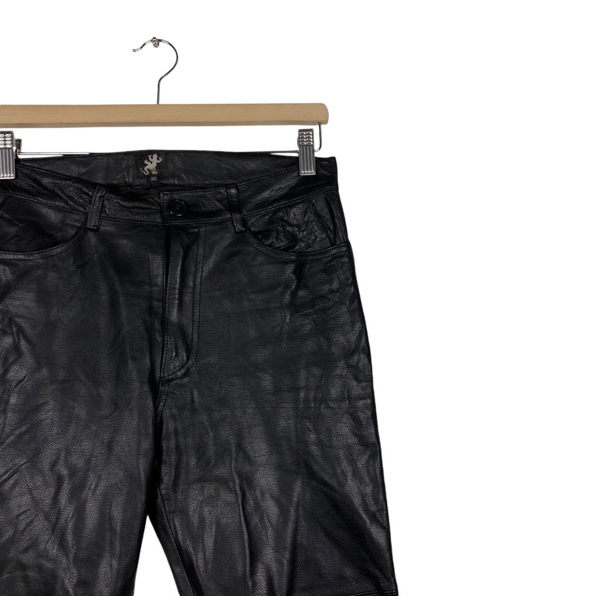 Genuine Leather 📌Vintage Genuine Leather Pants Biker Agnes B. Size US 30 / EU 46 - 6 Thumbnail