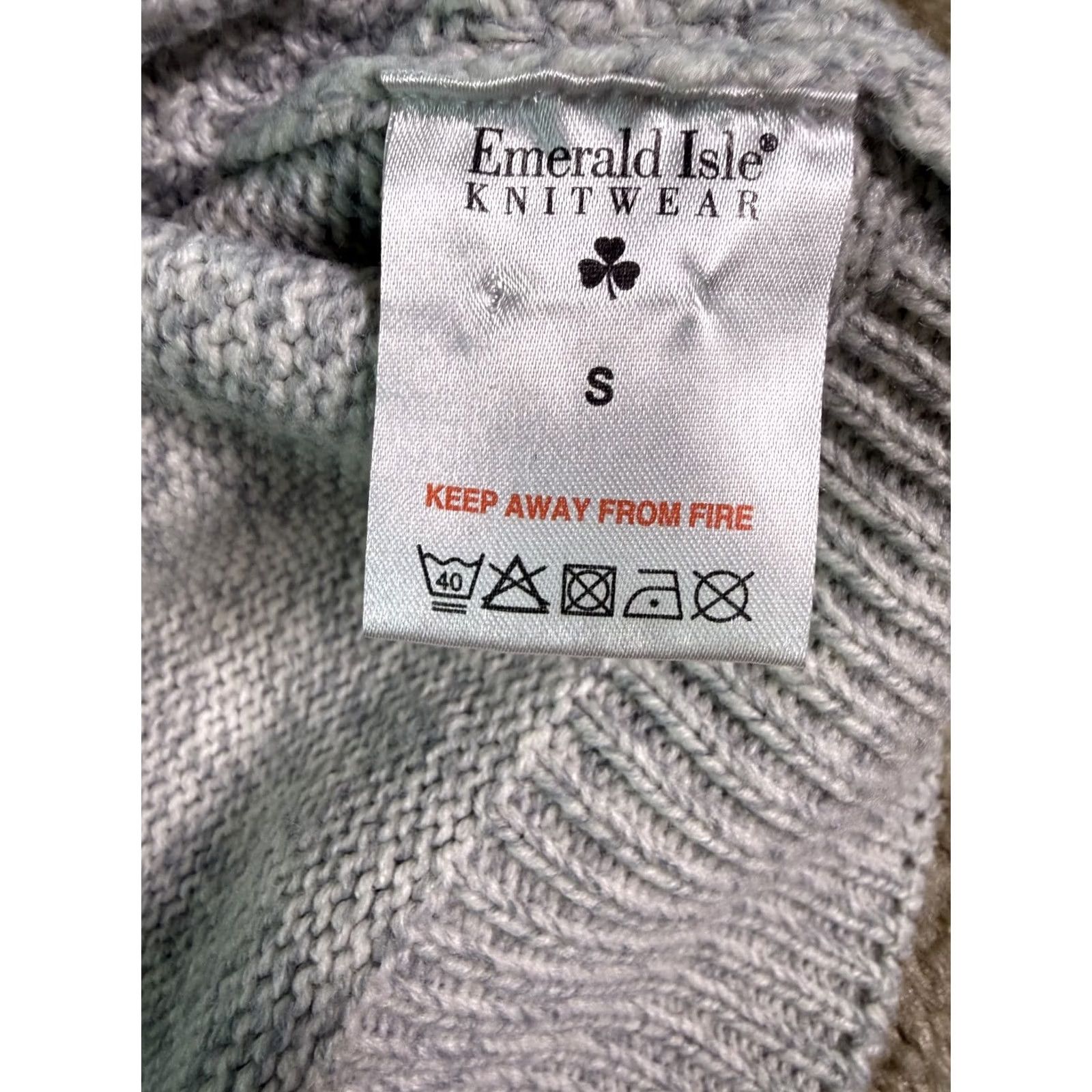 Vintage Emerald Isle Knitwear Sweater Mens S Pullover Cowl Neck Wool Celtic Gray Size US S / EU 44-46 / 1 - 5 Thumbnail