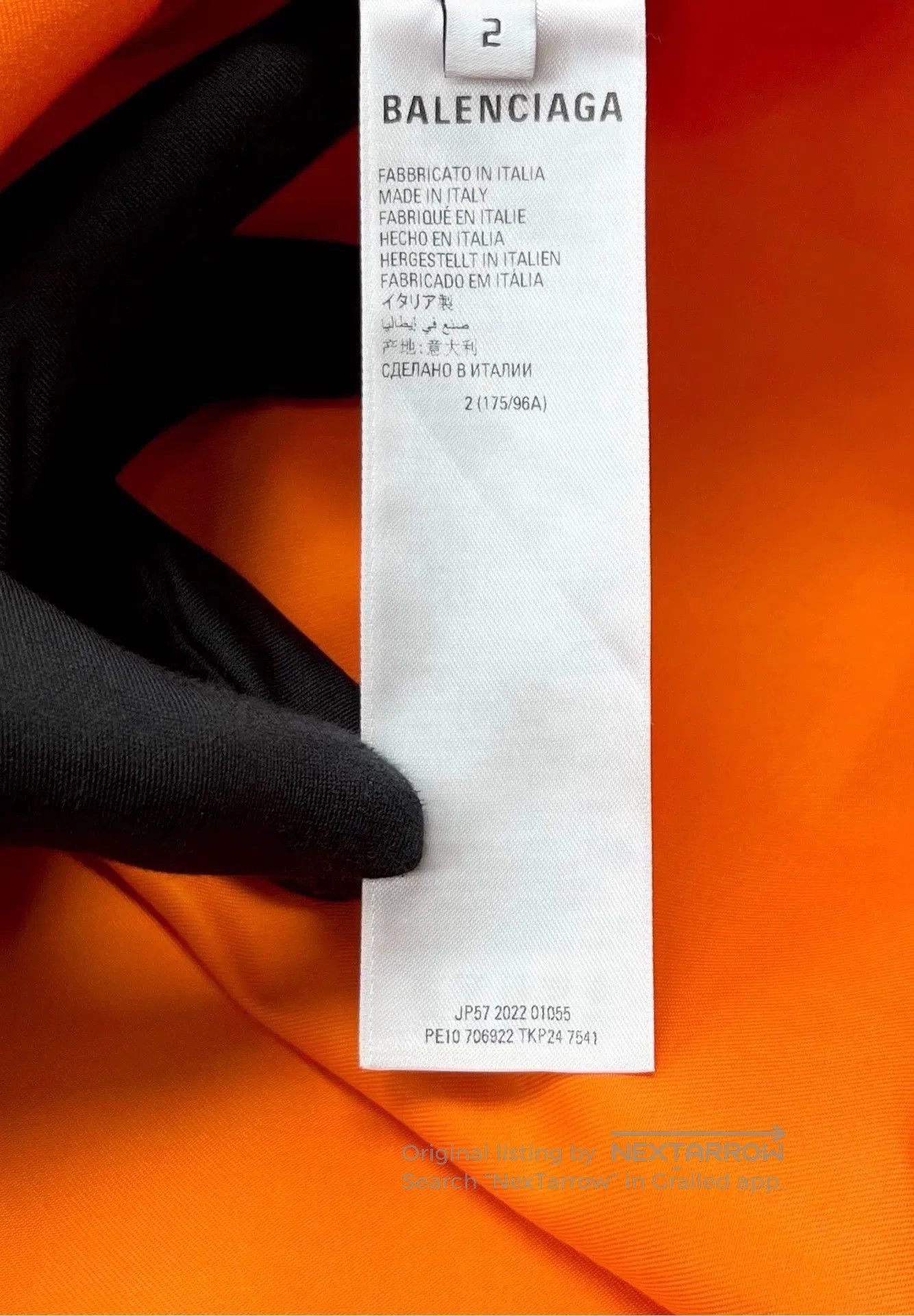 Balenciaga oversized orange short sleeve button. Size US L / EU 52-54 / 3 - 4 Thumbnail