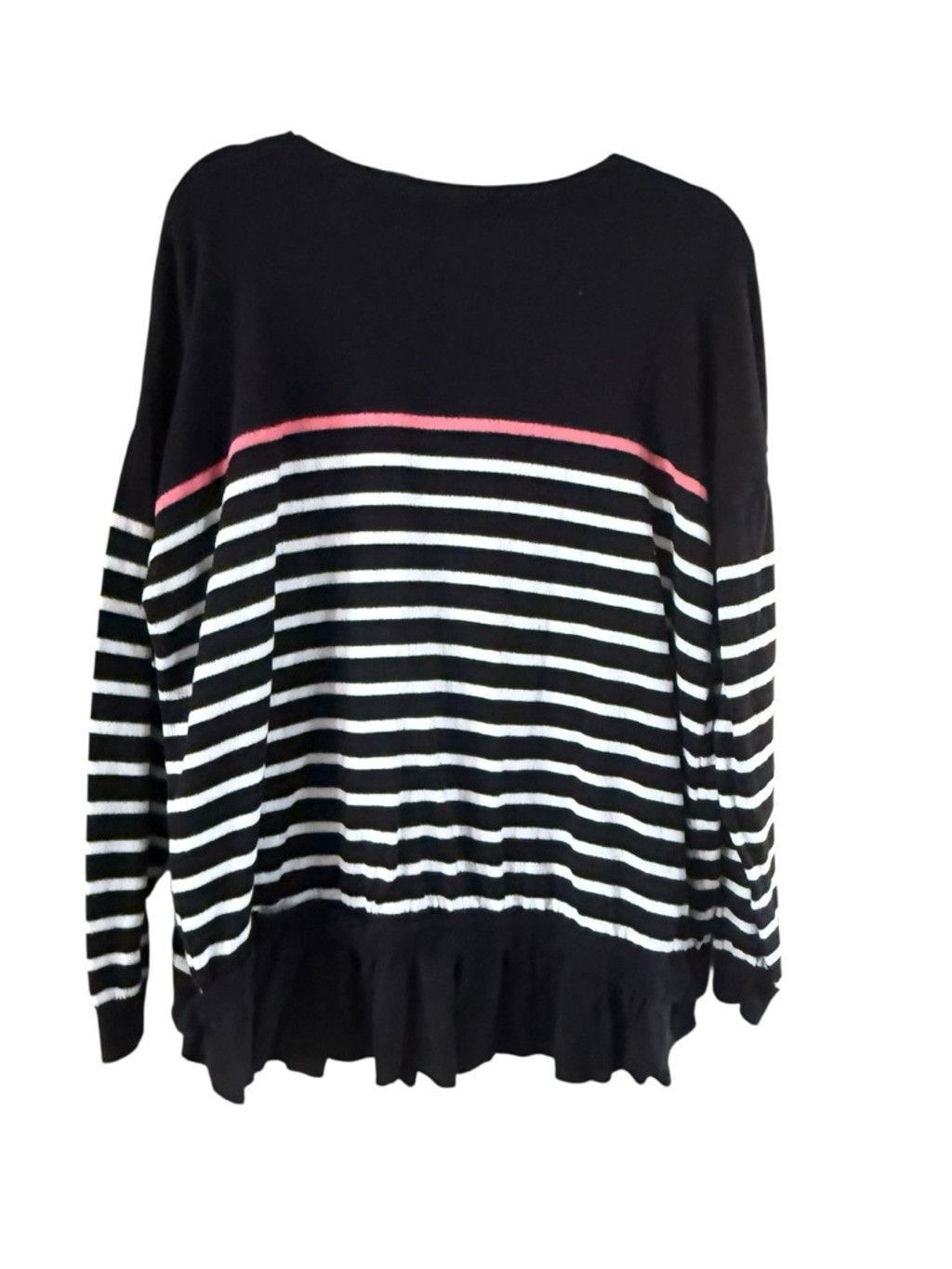 Torrid Women's TORRID Crew Neck Sweater 2X Black White Striped Size XXL / US 16-18 / IT 52-54 - 9 Thumbnail