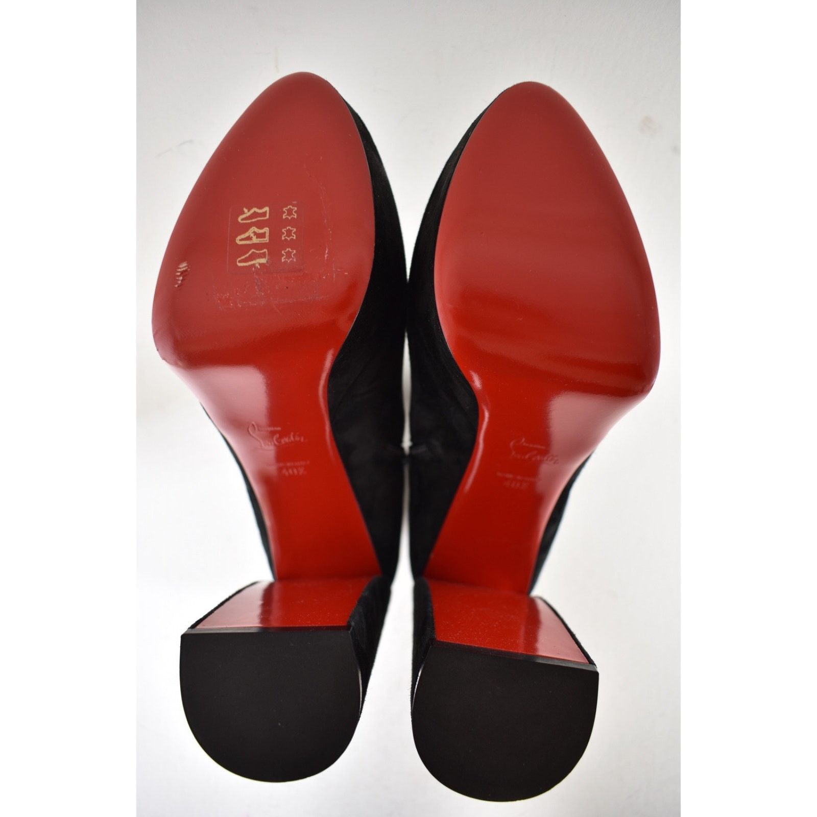 Christian Louboutin Christian Louboutin Movida Booty 130 Black Suede Bootie 40.5 Size US 10.5 / IT 40.5 - 20 Thumbnail