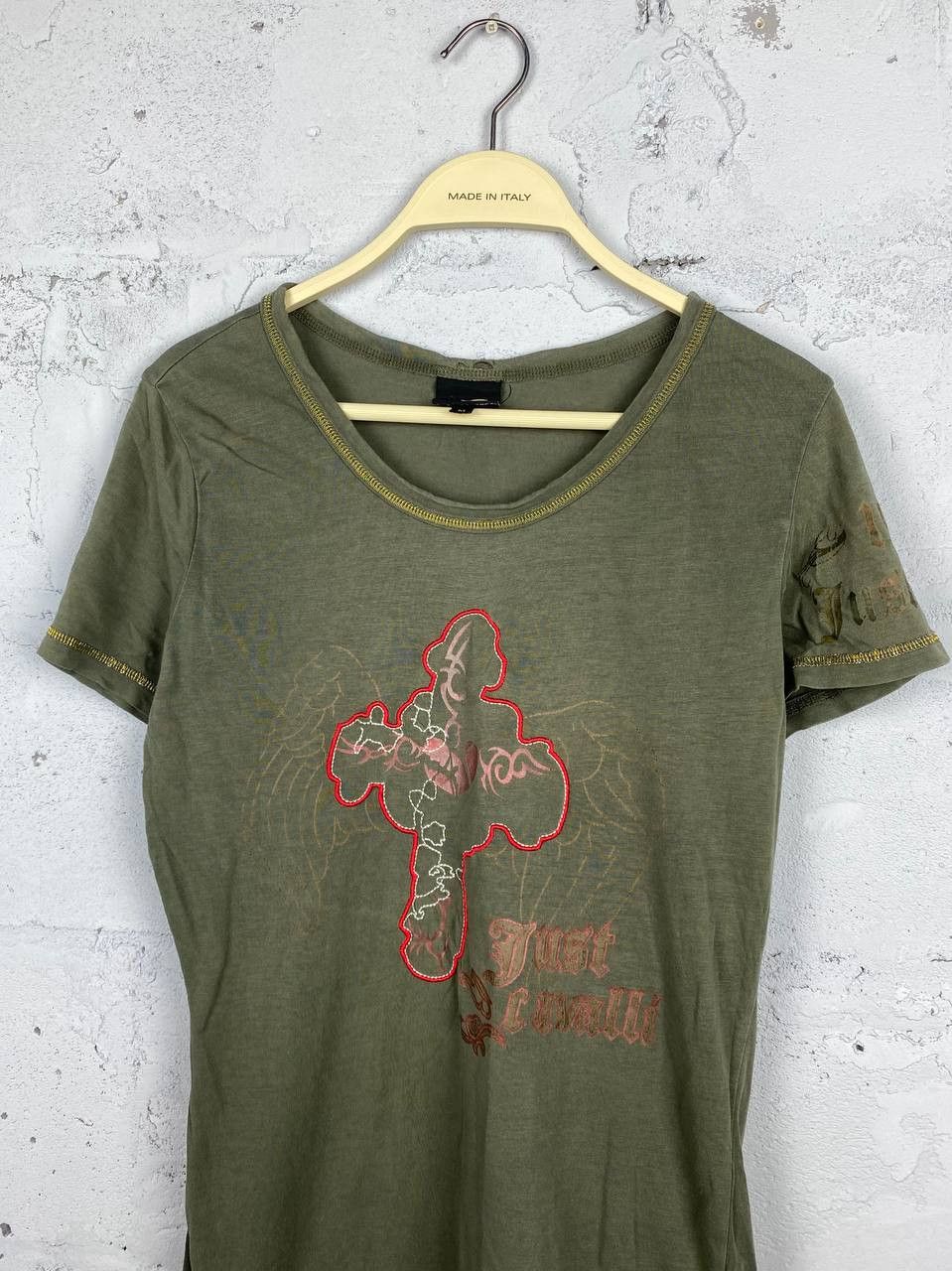 Just Cavalli × Roberto Cavalli Just Cavalli Vintage Logo Printed T-Shirt Size M / US 6-8 / IT 42-44 - 2 Thumbnail