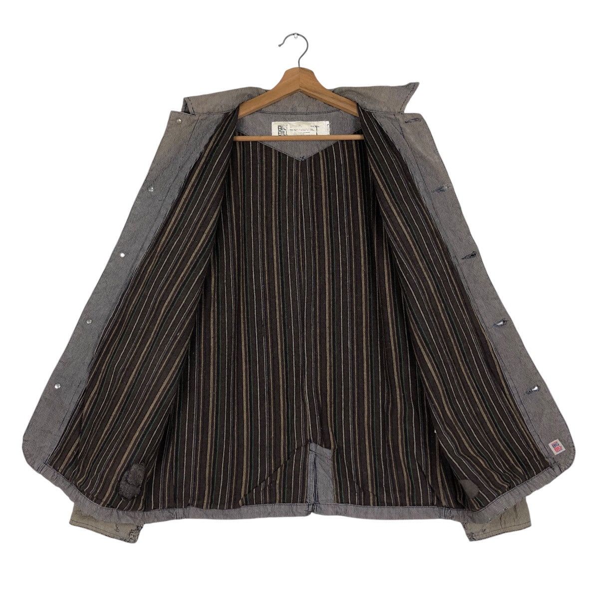 Japanese Brand 📌Vintage Hickory Chore Jacket Big Bill Stripe Issey Miyake Size US L / EU 52-54 / 3 - 14 Thumbnail